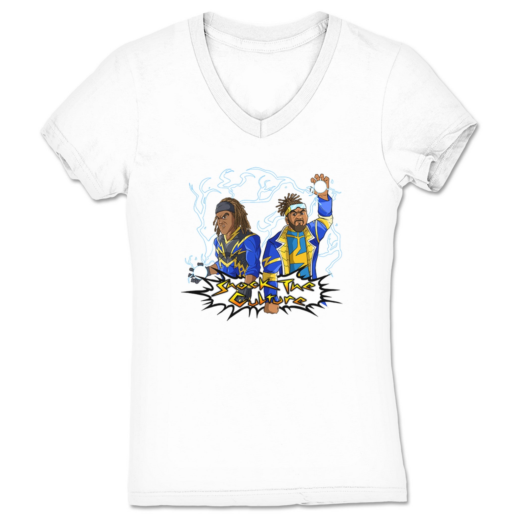 Pure Ignorance Shock the Culture Women's V-Neck White