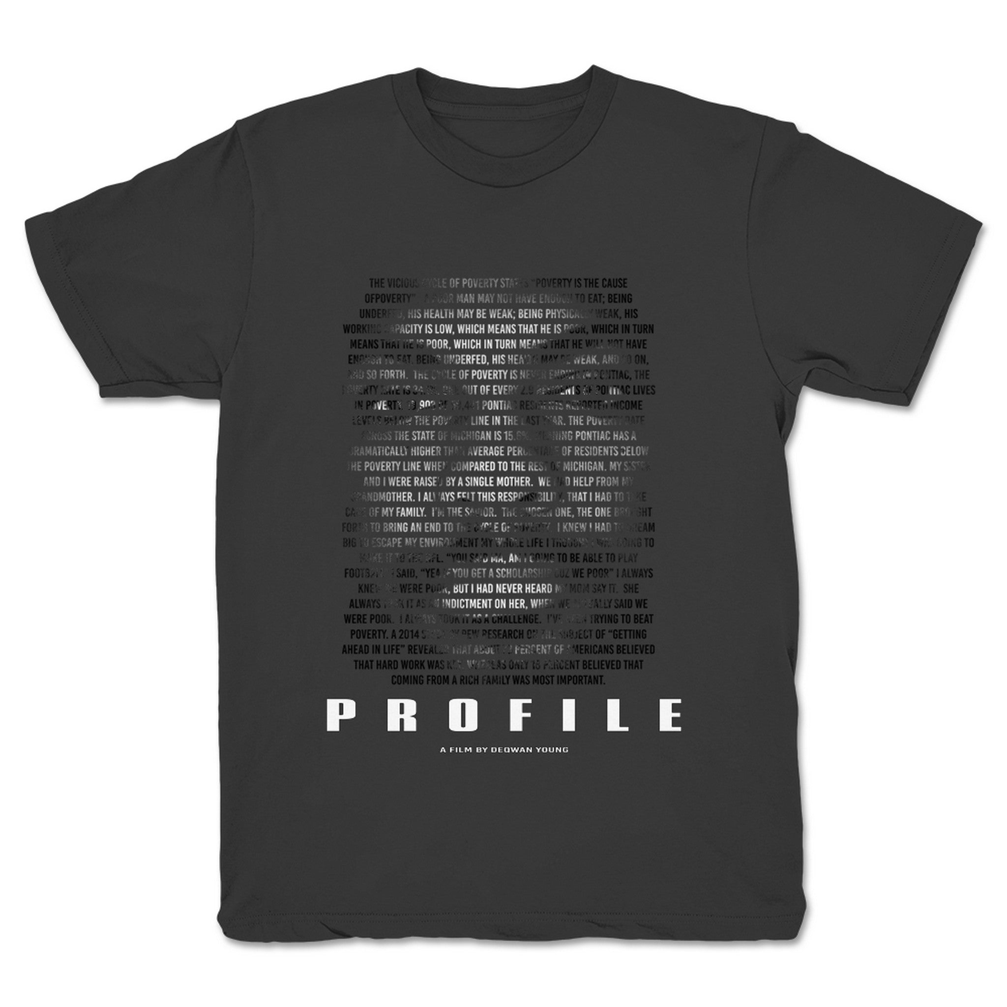Qwantity Entertainment & Media Profile Youth Tee Dark Grey