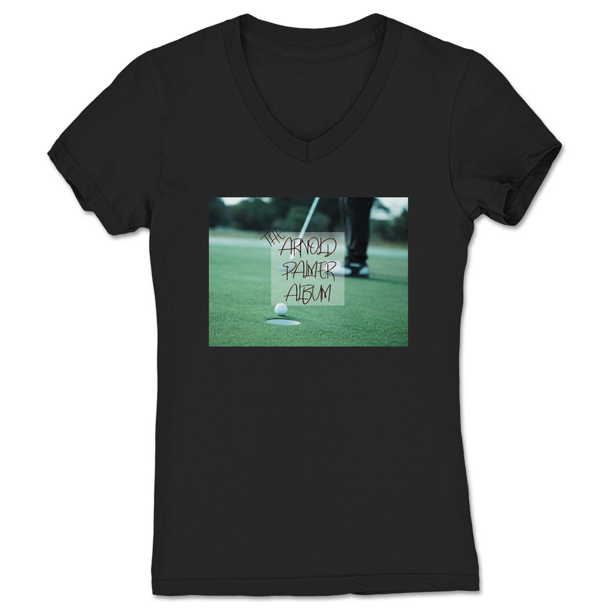 R8ED R Arnold Palmer Album Women's V-Neck Black