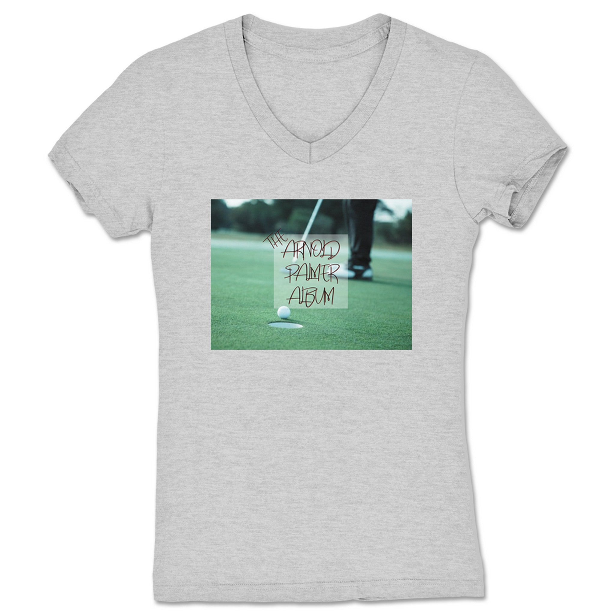 R8ED R Arnold Palmer Album Women's V-Neck Heather Grey