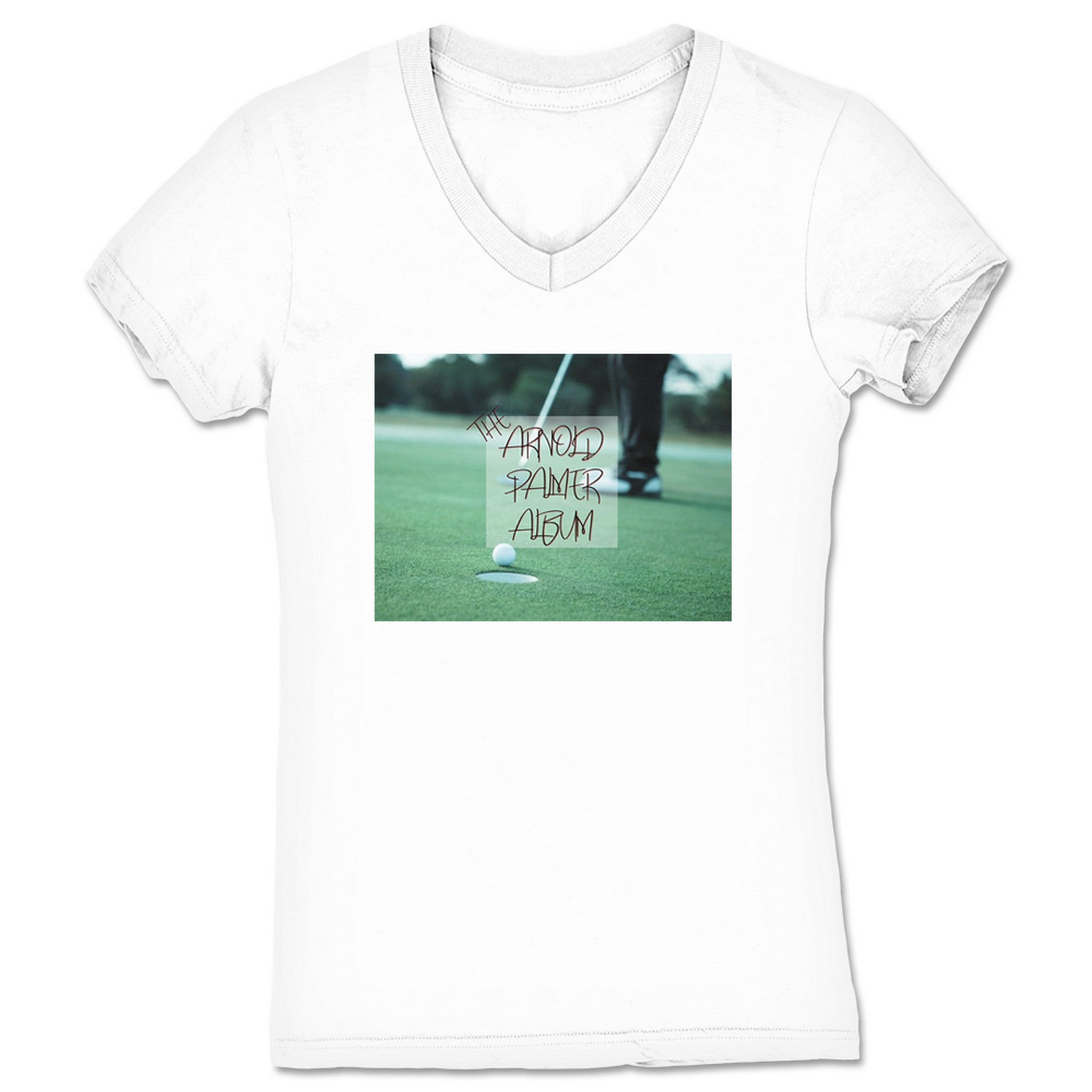 R8ED R Arnold Palmer Album Women's V-Neck White