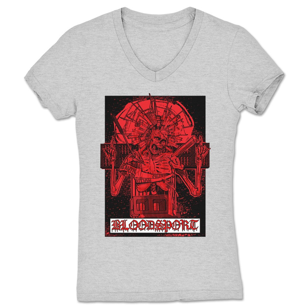 RNKF BLOODSPORT III Women's V-Neck Heather Grey