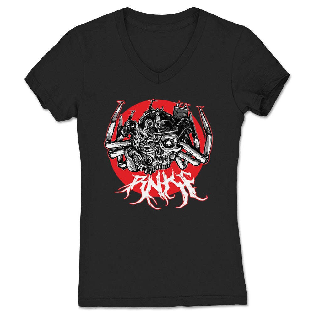 RNKF Samurai Headcrab Women's V-Neck Black