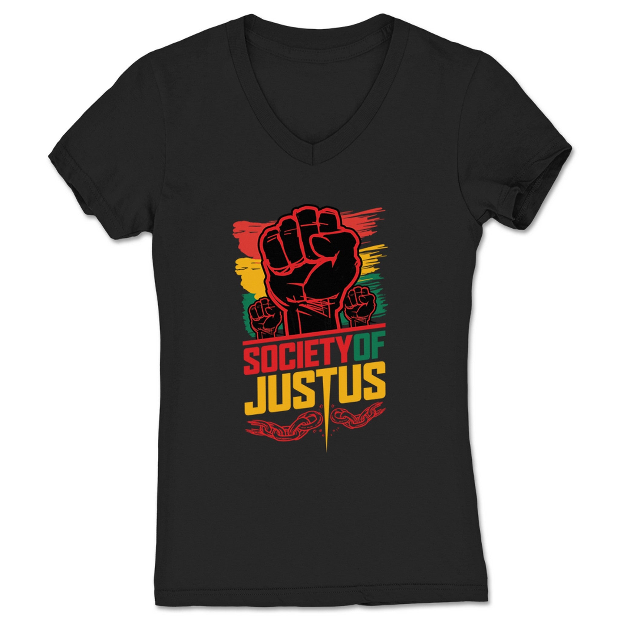 Rahmel Justus Society of Justus Women's V-Neck Black