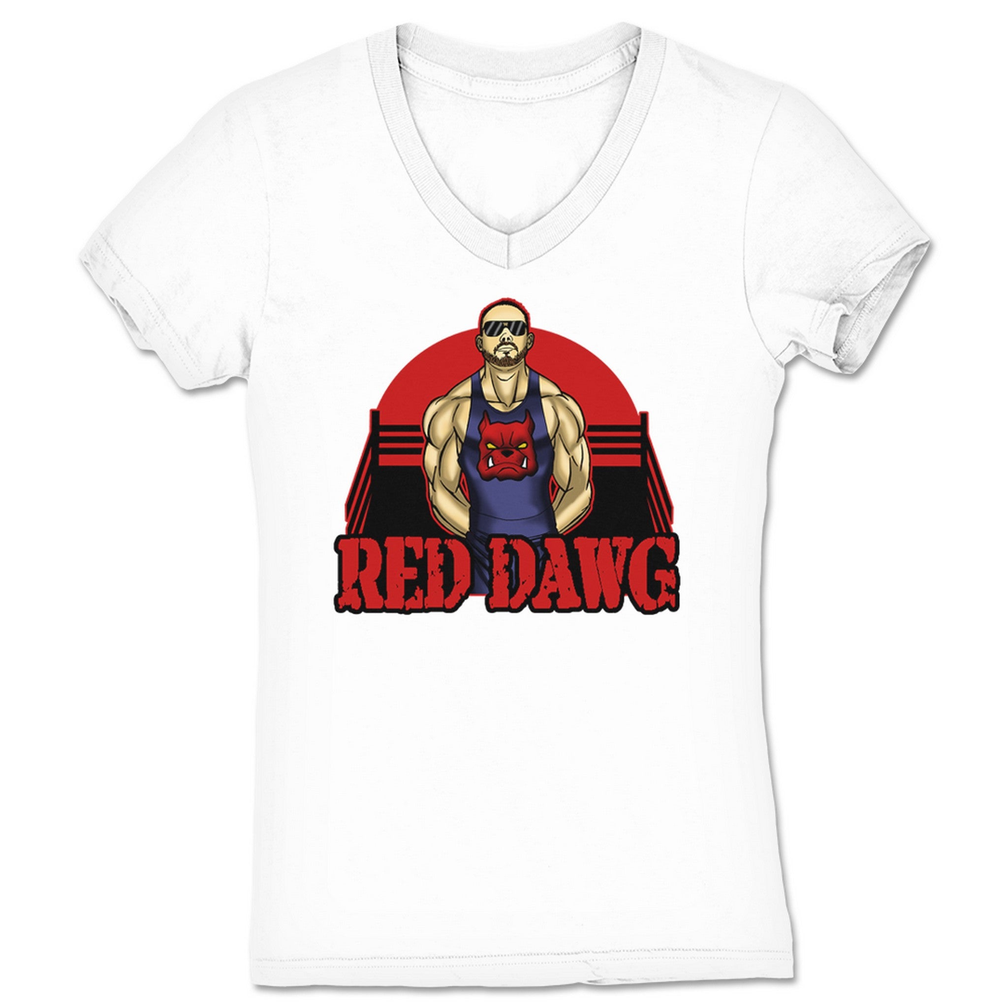 Red Dawg Target Acquired Women's V-Neck White