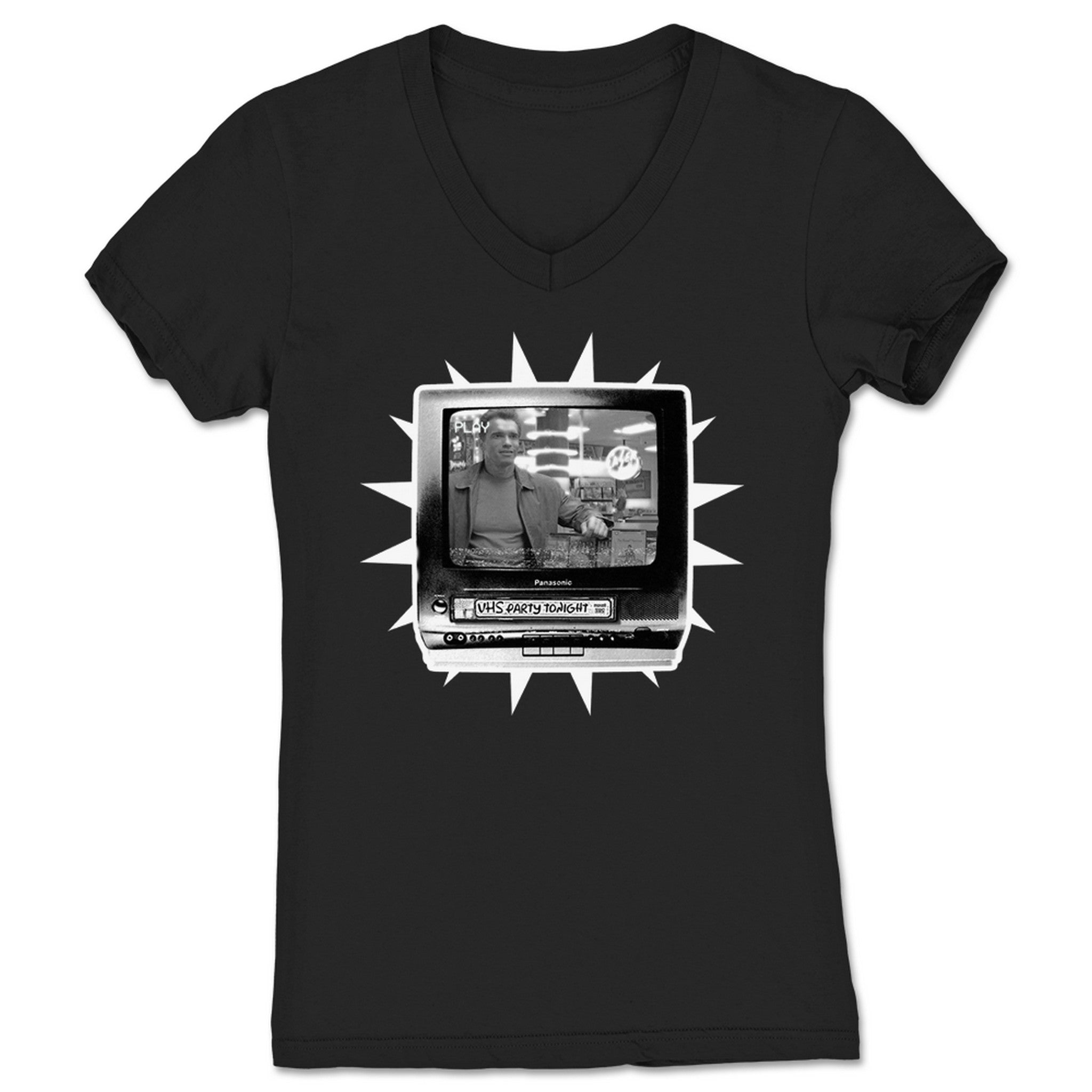 Righteousjesse Last VHS Hero Women's V-Neck Black