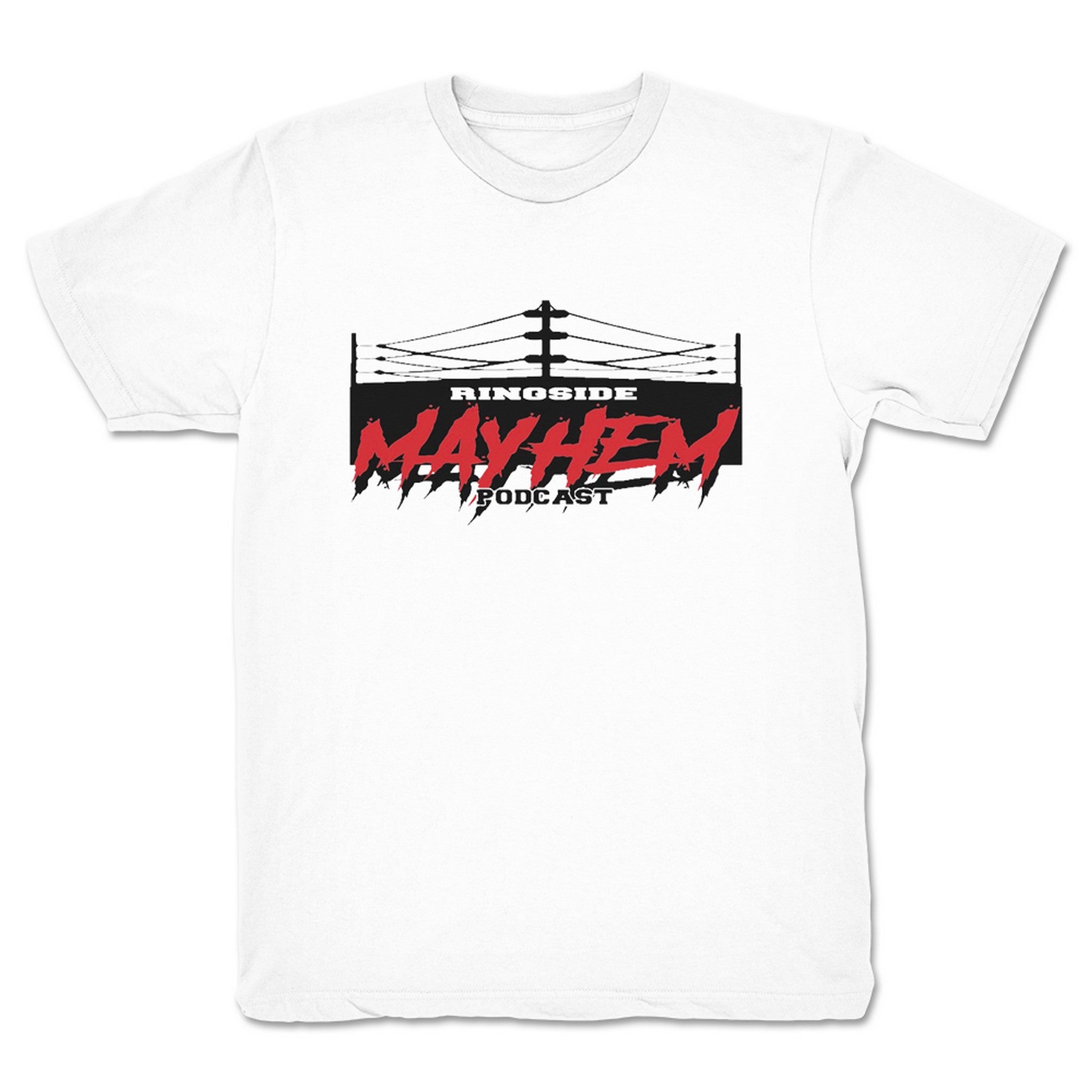 Ringside Mayhem Ringside Mayhem Podcast Youth Tee White