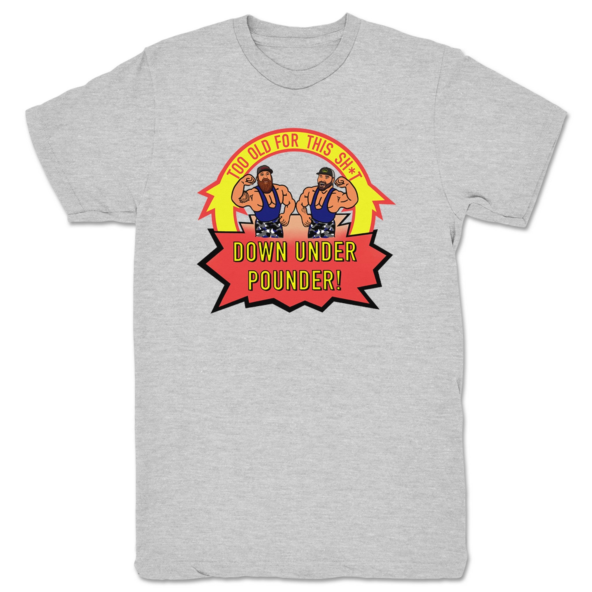 Rogue Day T.O.T.S. Down Under Pounder Unisex Tee Heather Grey
