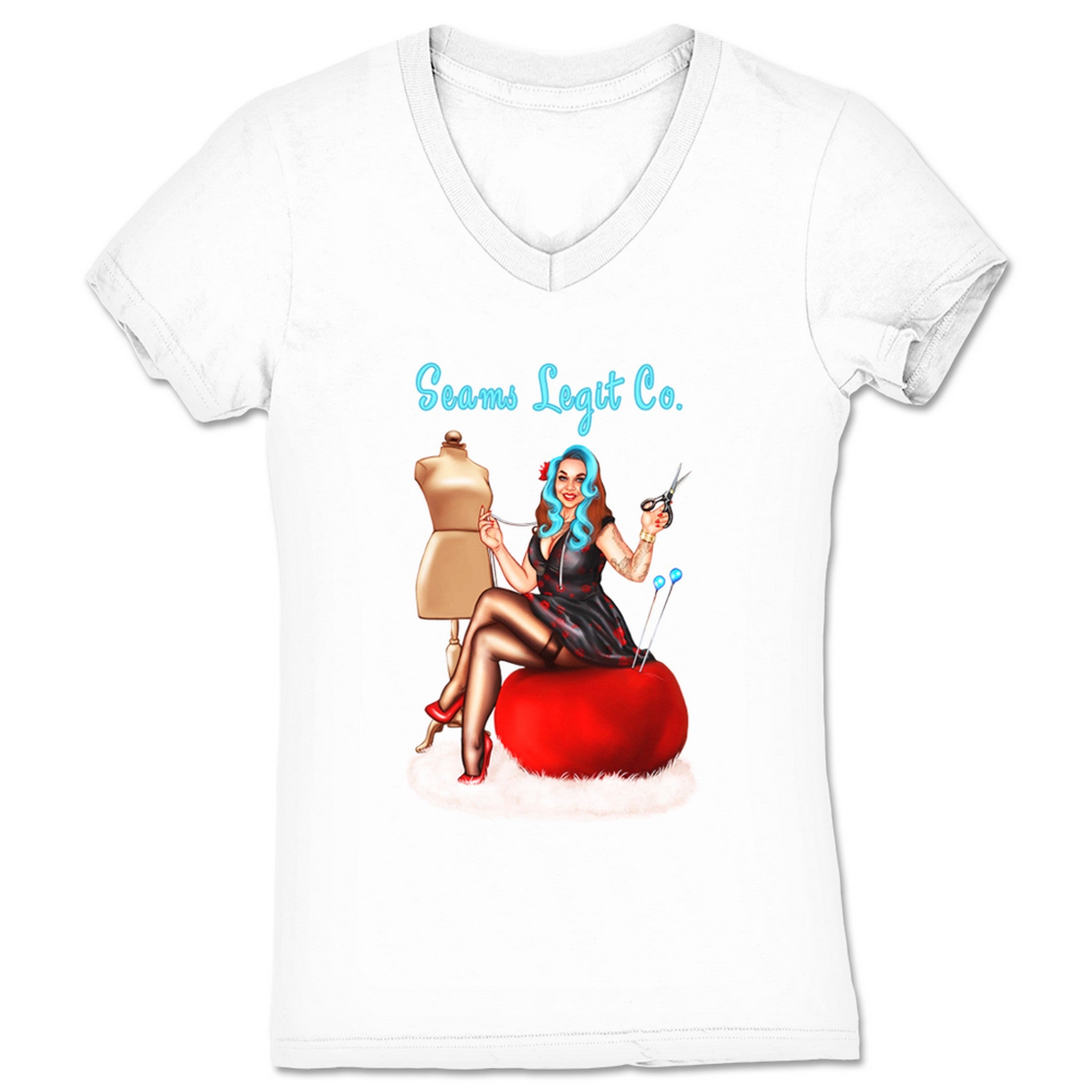 Seams Legit Sewing Co. The Artist Women's V-Neck White