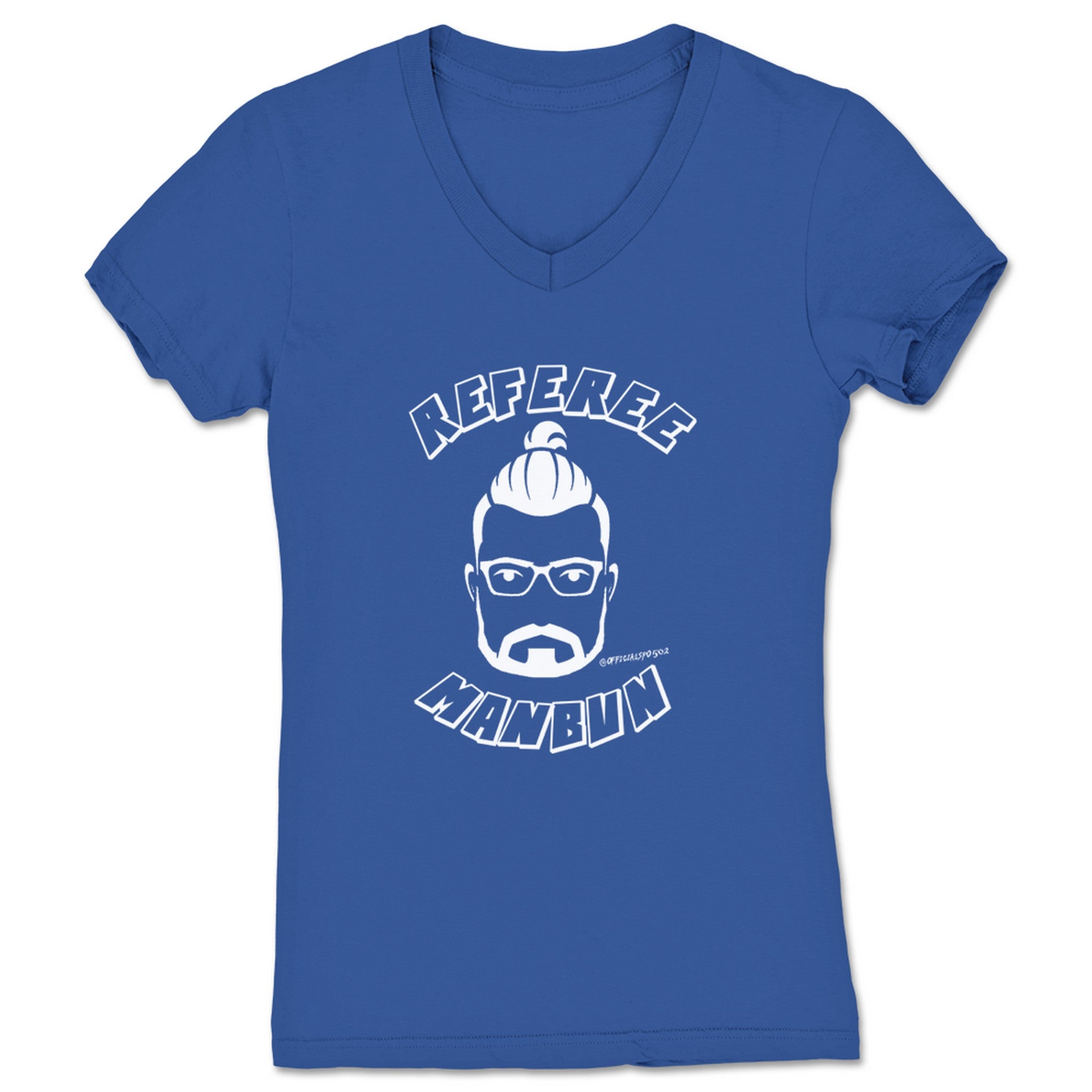 Sean Patrick O'Brien Referee Manbun Women's V-Neck Royal Blue