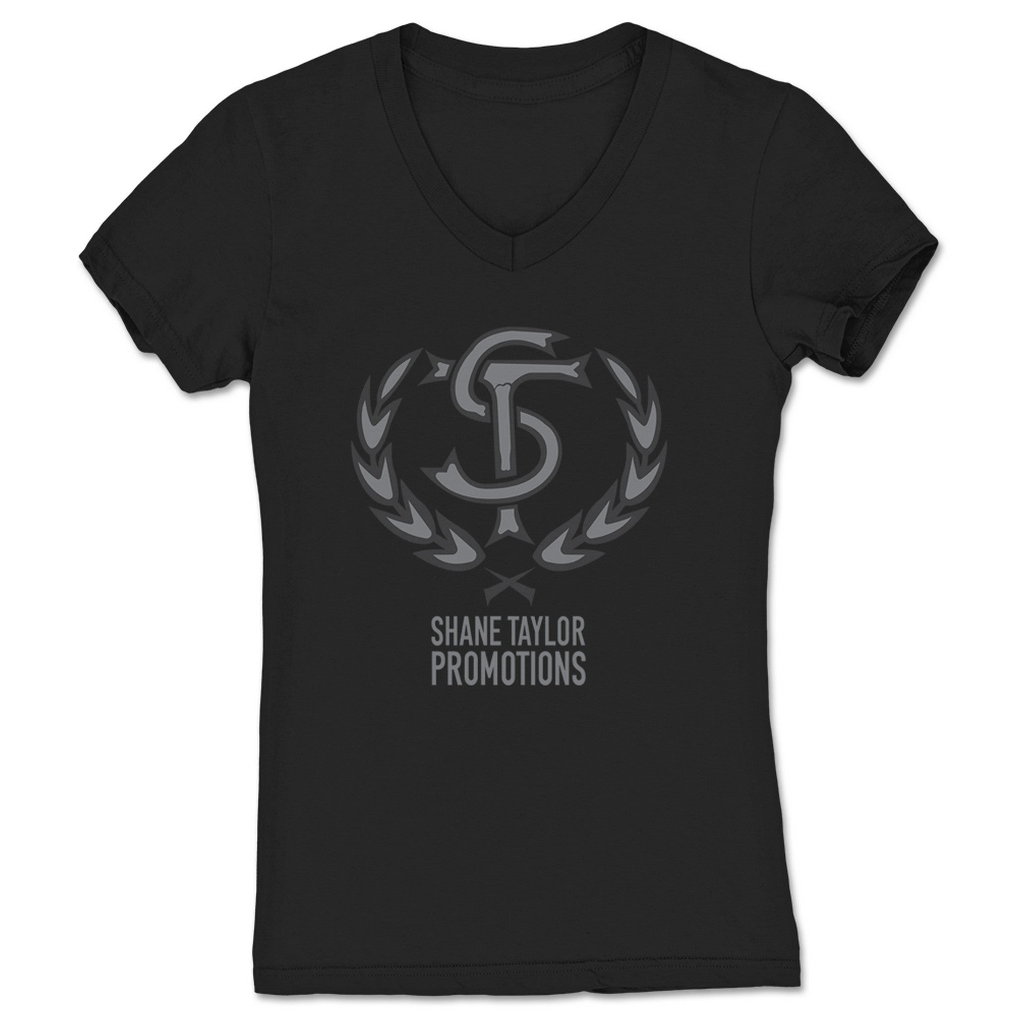 Shane Taylor Promotions STP Logo Women's V-Neck Black