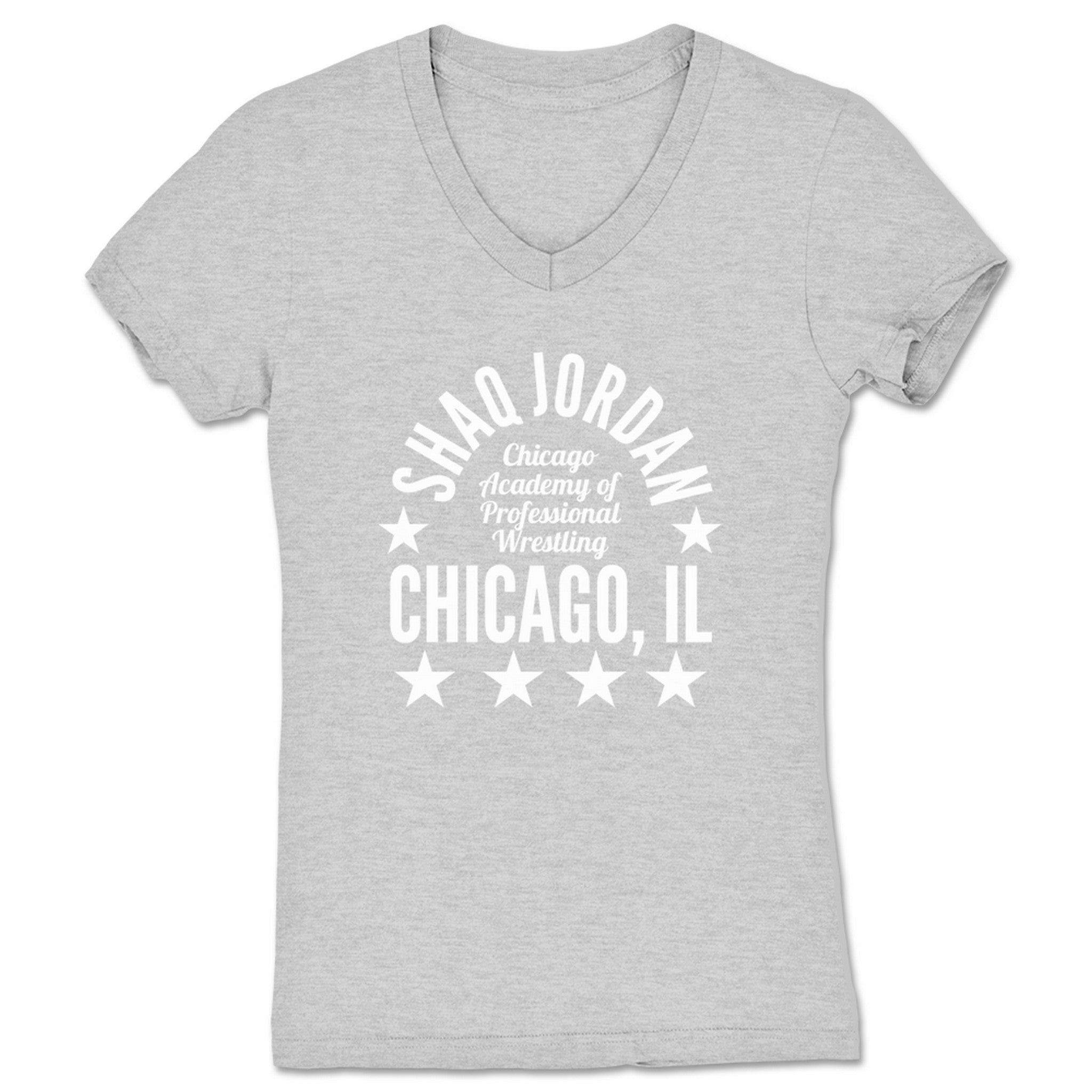 Shaq Jordan CAPW Women's V-Neck Heather Grey