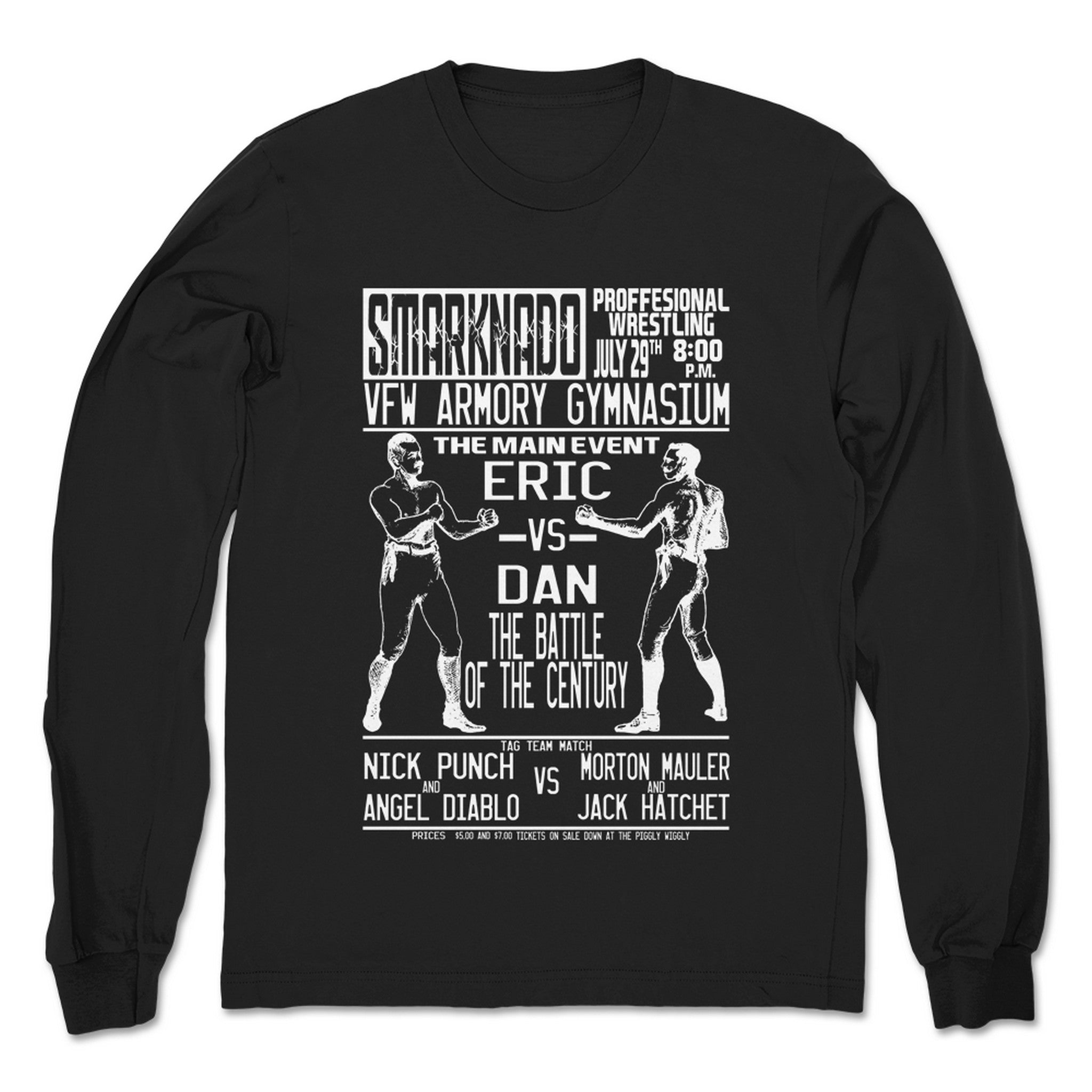 Smarknado Old School Unisex Long Sleeve Black