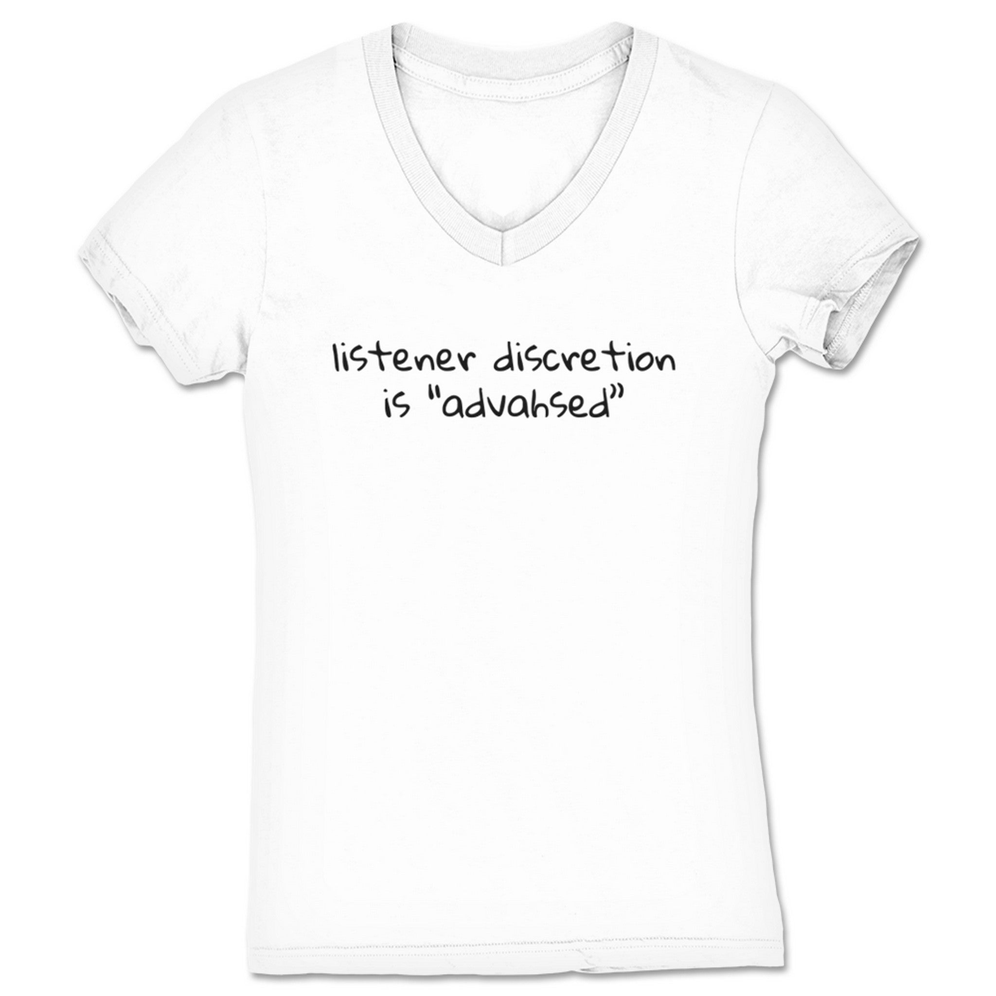 Southern Fried True Crime Listener Discretion Is Advahsed Women's V-Neck White