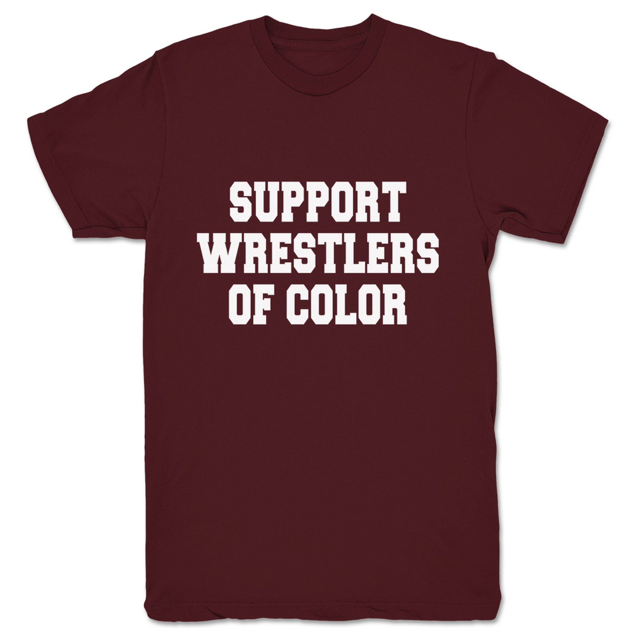 Superkick Foundation Support Wrestlers of Color Unisex Tee Maroon