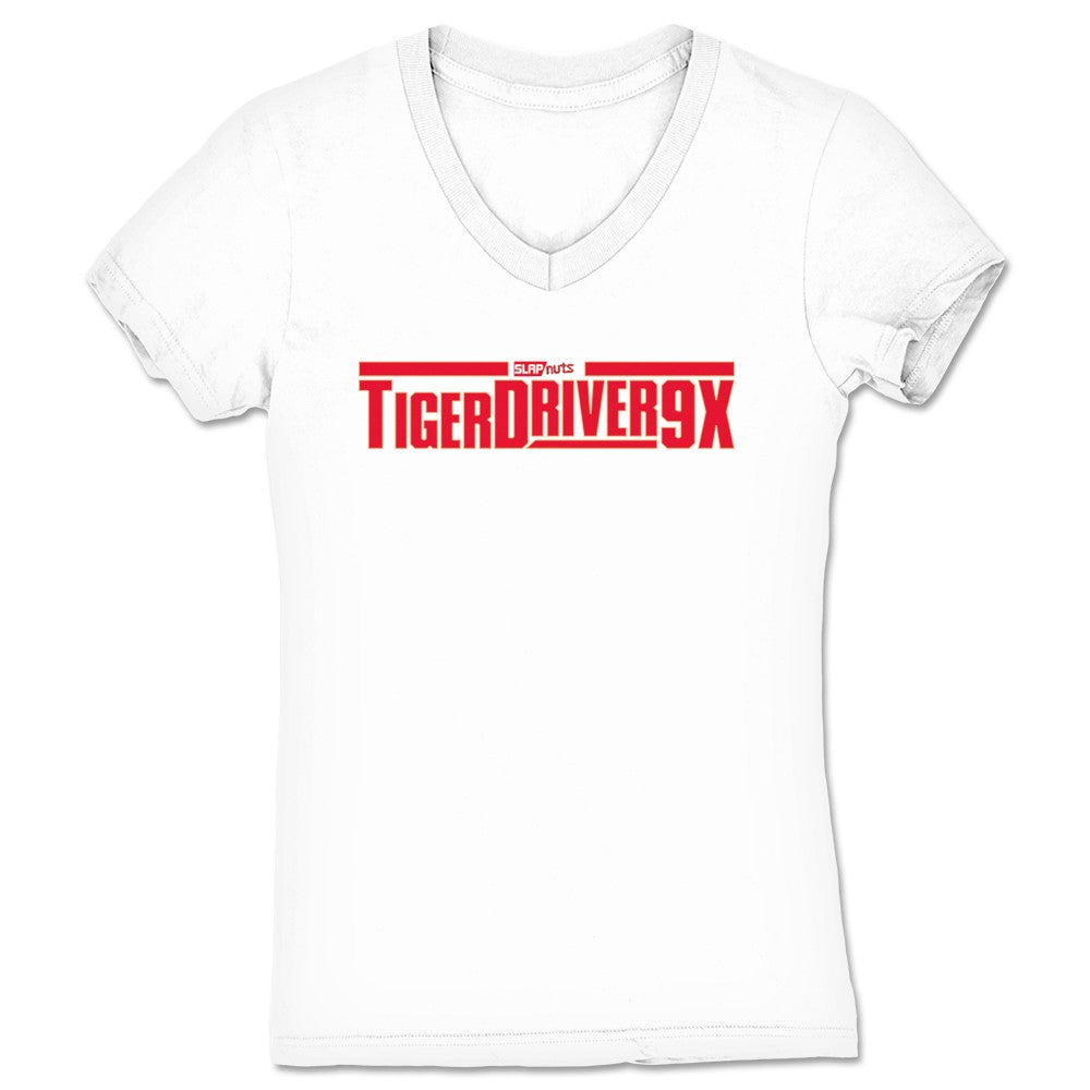 TIGER DRIVER 9X TIGERDRIVER9X SUPERBRAWL Women's V-Neck White
