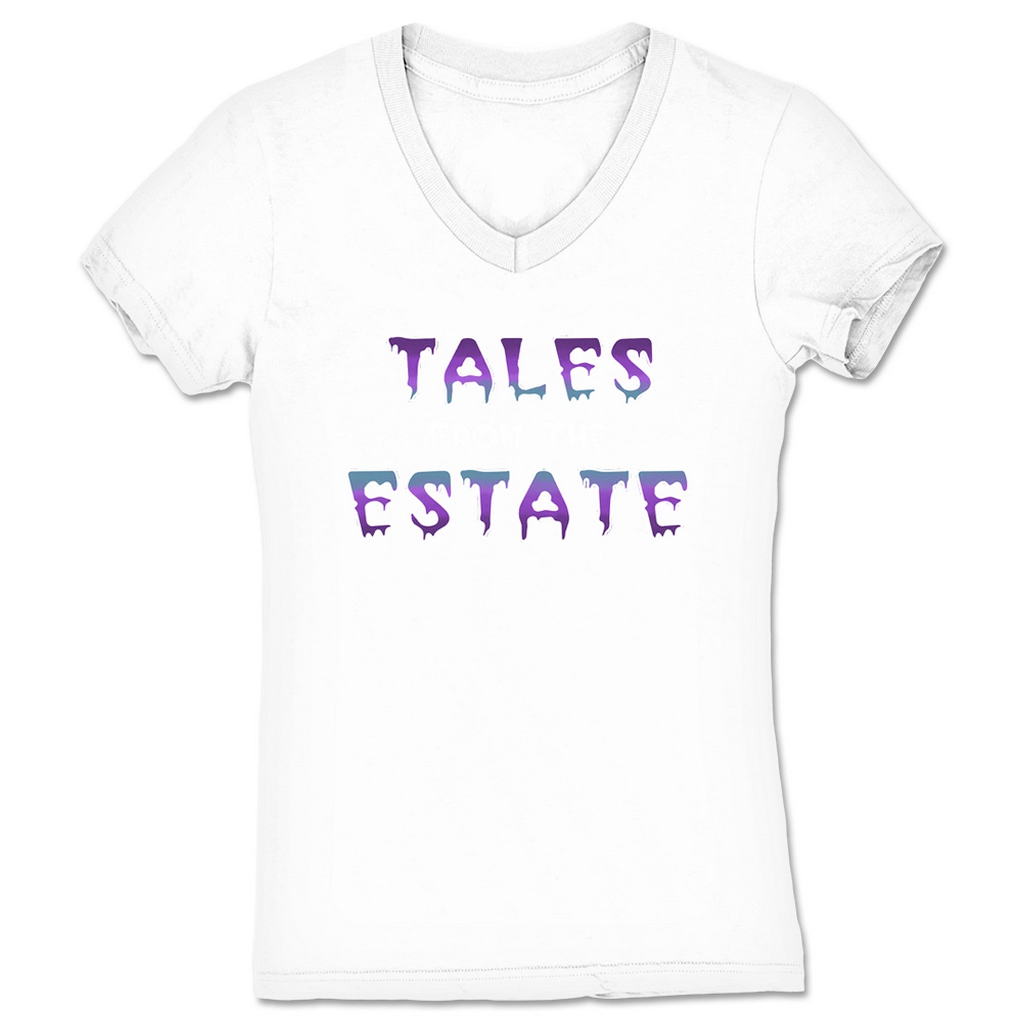 Tales from the Estate TFTE Logo Women's V-Neck White