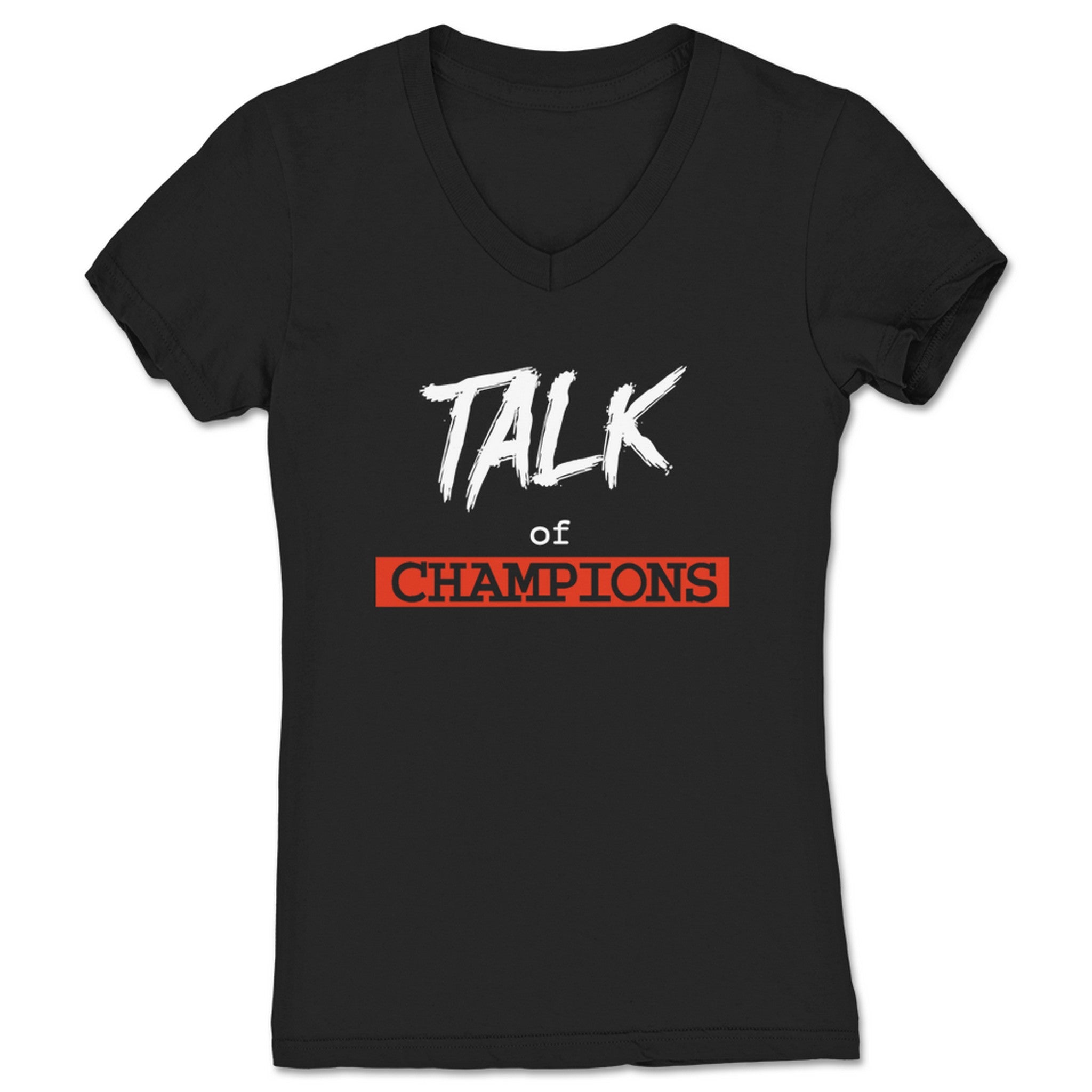 Talk of Champions TOC Logo Women's V-Neck Black