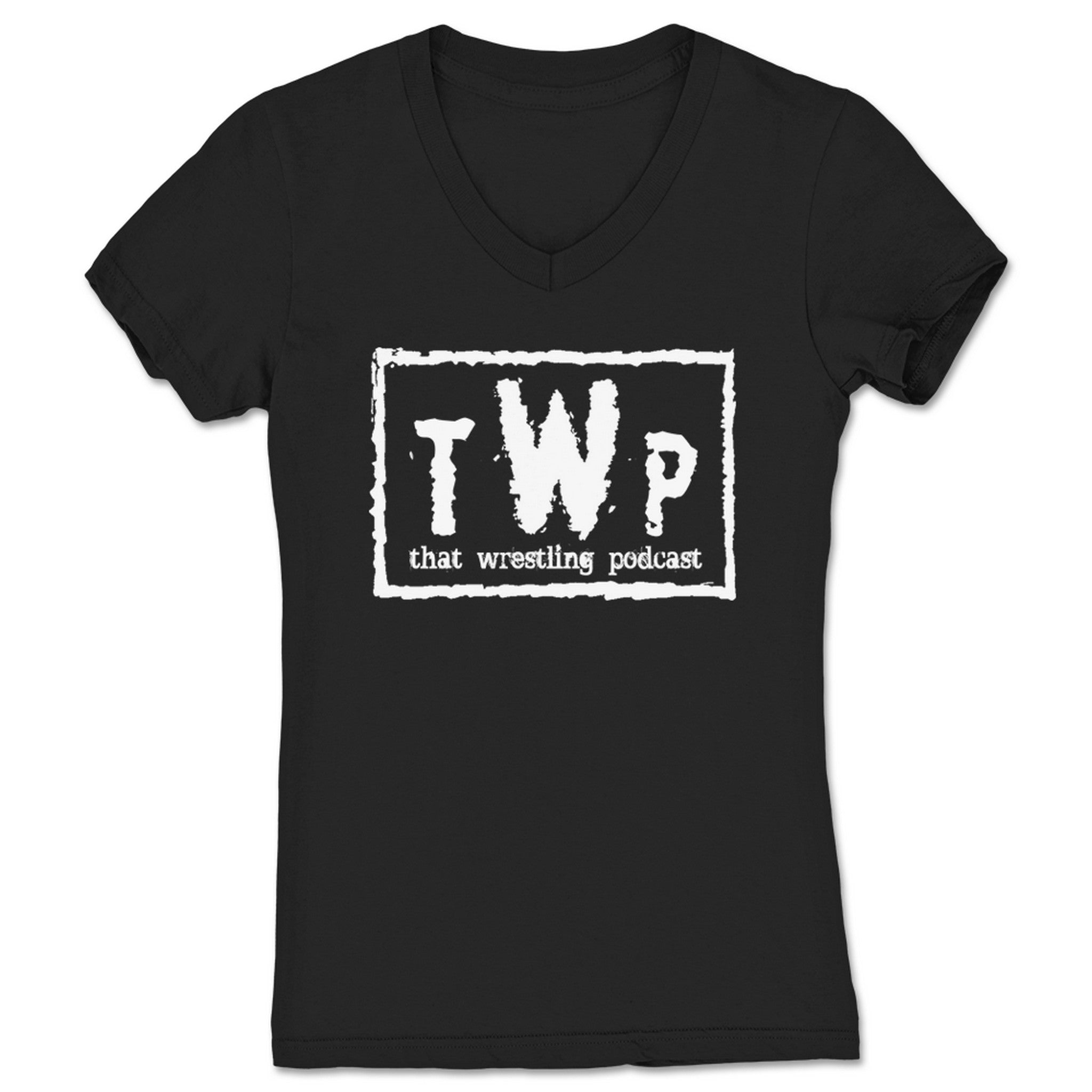 That Wrestling Podcast TWP Hollywood Women's V-Neck Black