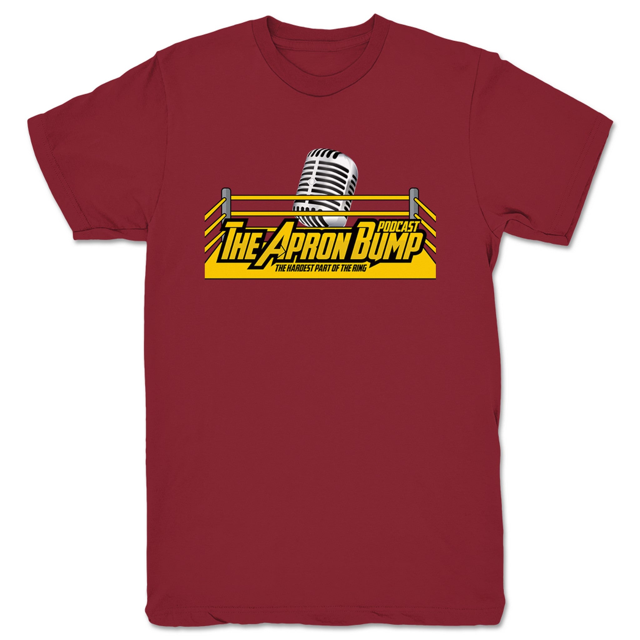 The Apron Bump Podcast Apron Bump Logo Unisex Tee Cardinal