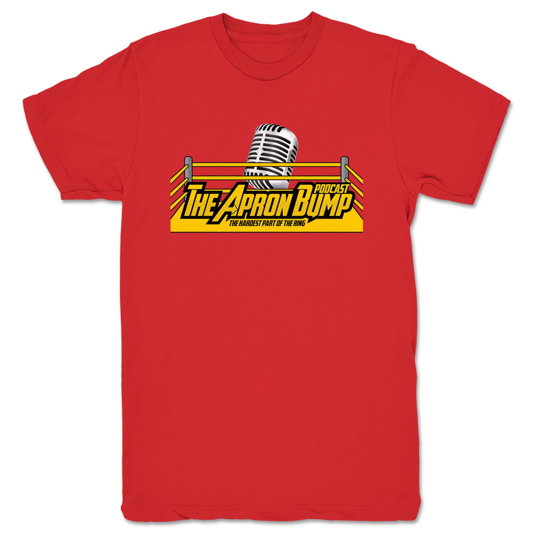 The Apron Bump Podcast Apron Bump Logo Unisex Tee Red