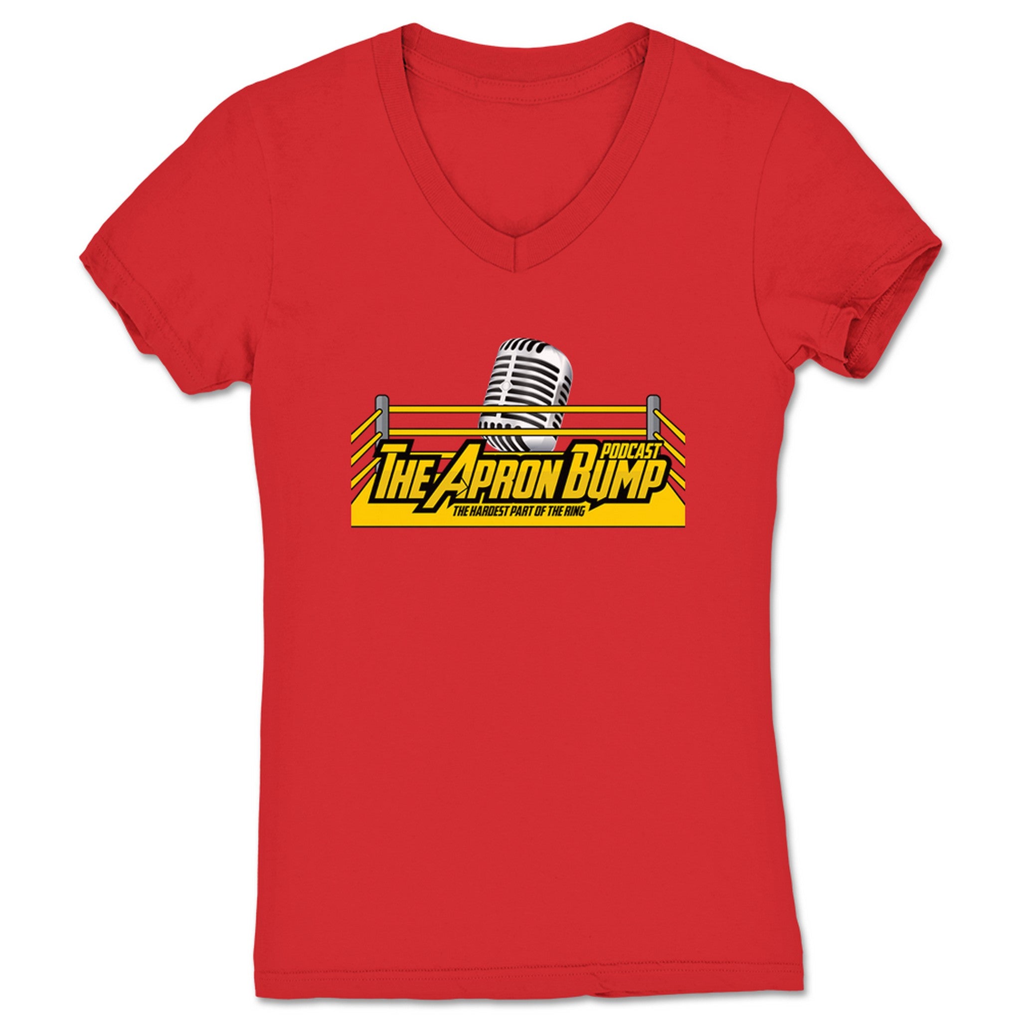 The Apron Bump Podcast Apron Bump Logo Women's V-Neck Red