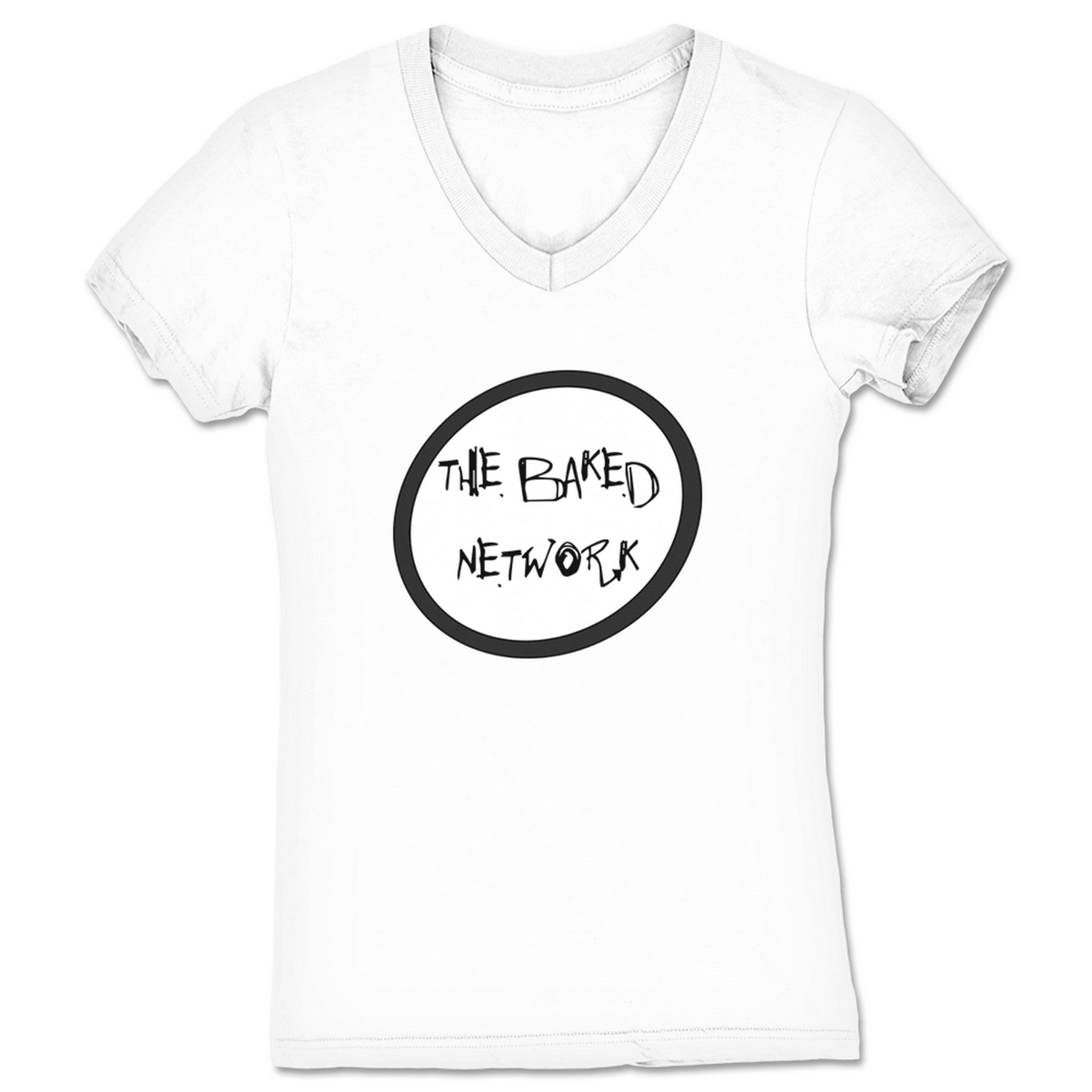 The Baked Network The Baked Network Logo Women's V-Neck White