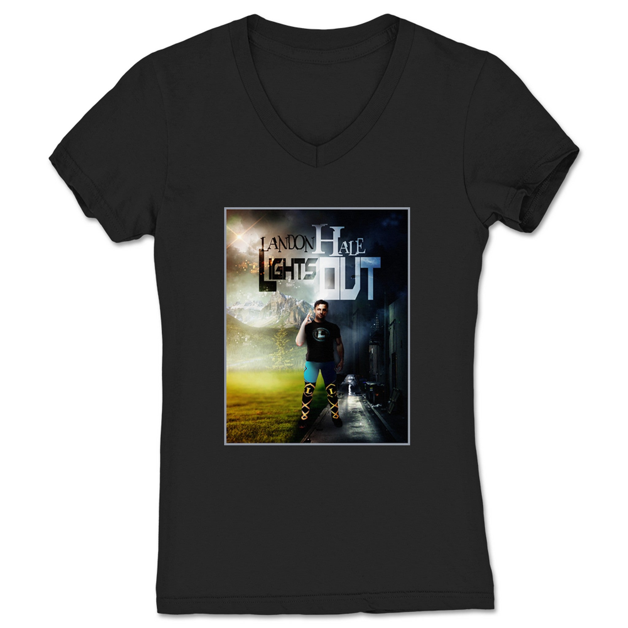 The Bald Monkeys Lights Out Women's V-Neck Black