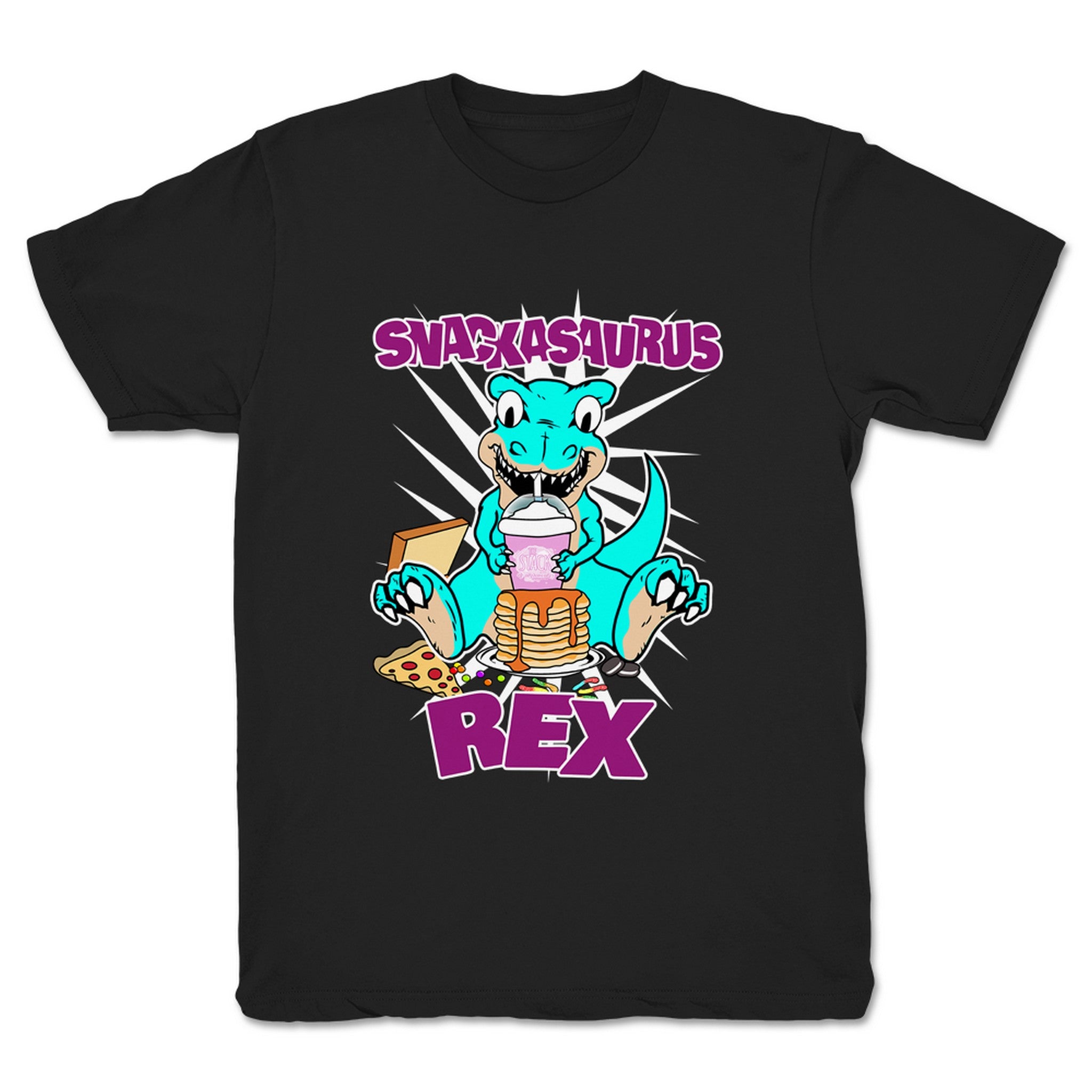 The Bald Monkeys Snackasaurus Rex Val Youth Tee Black