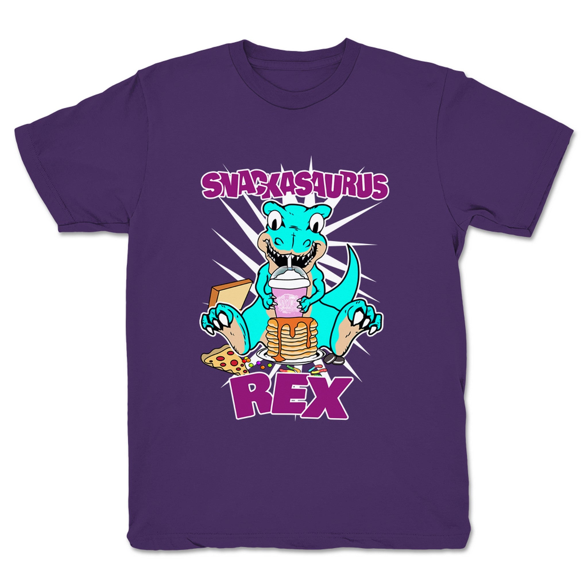 The Bald Monkeys Snackasaurus Rex Val Youth Tee Purple