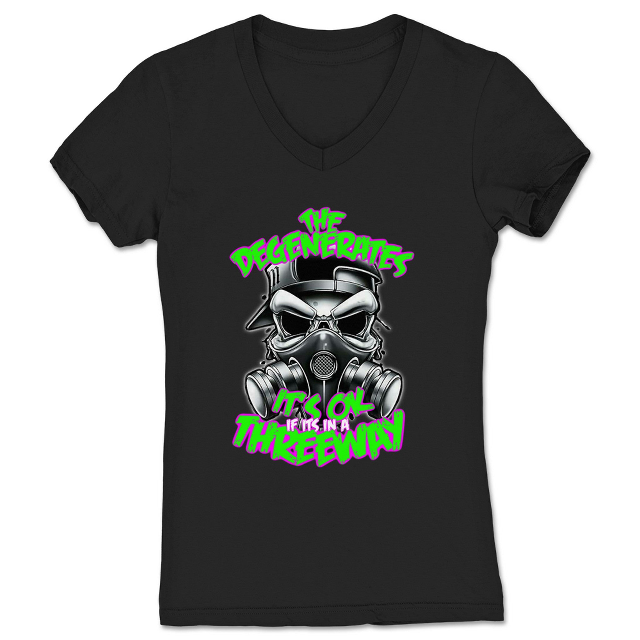 The Degenerates The Official Official Women's V-Neck Black