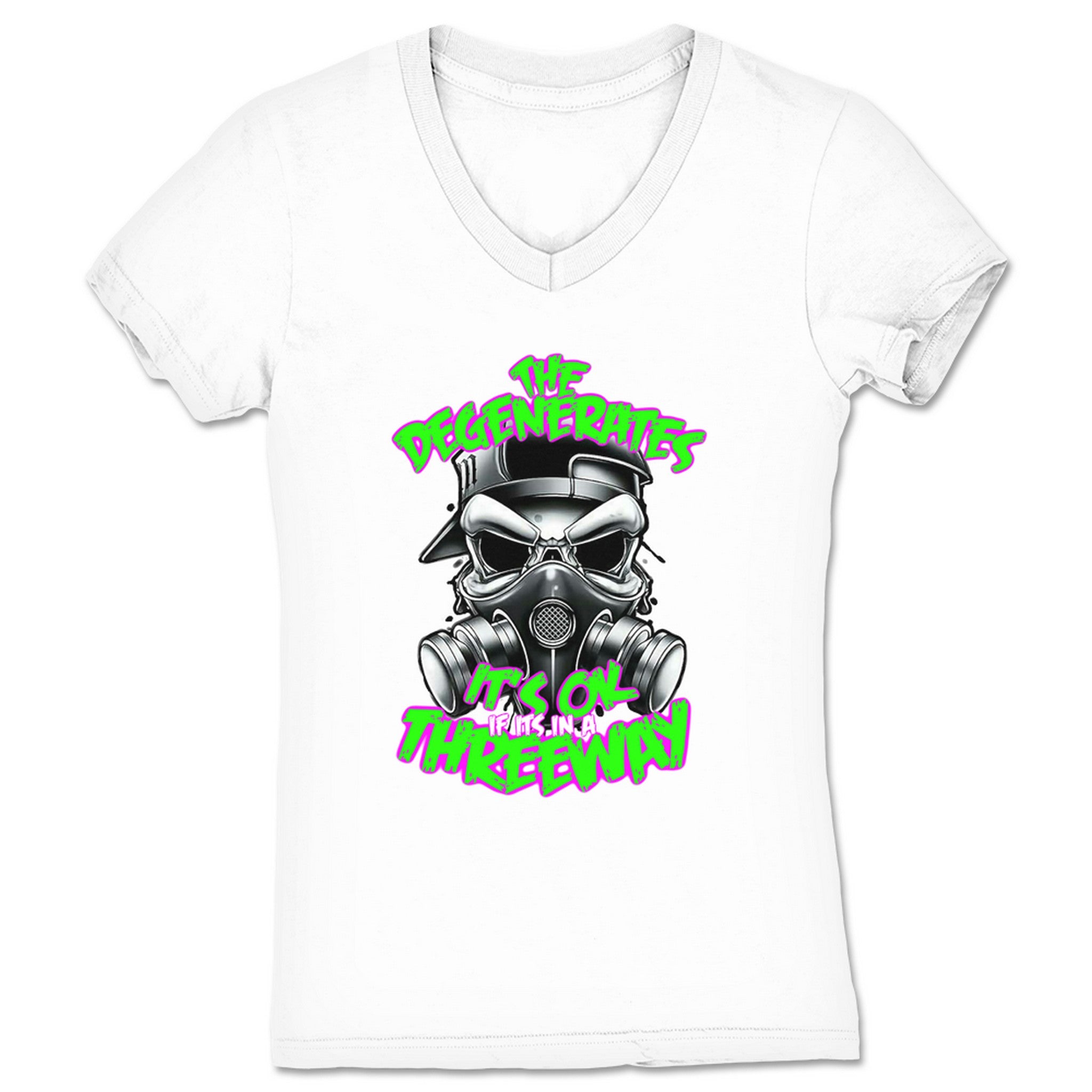 The Degenerates The Official Official Women's V-Neck White