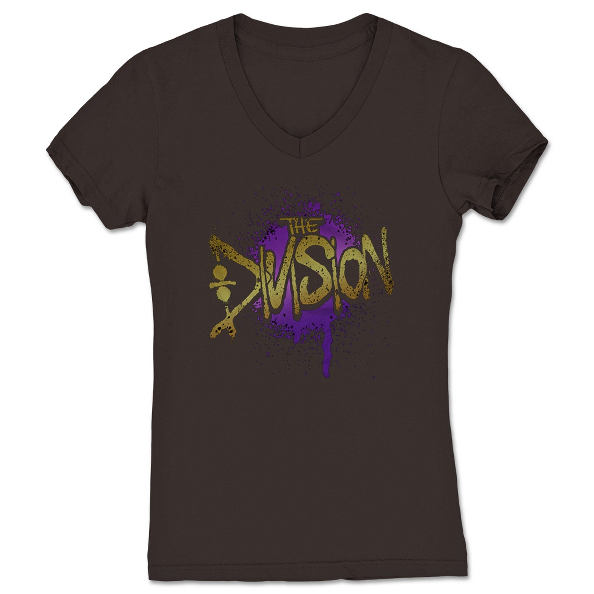 The Division LLC C H A N G E Women's V-Neck Brown