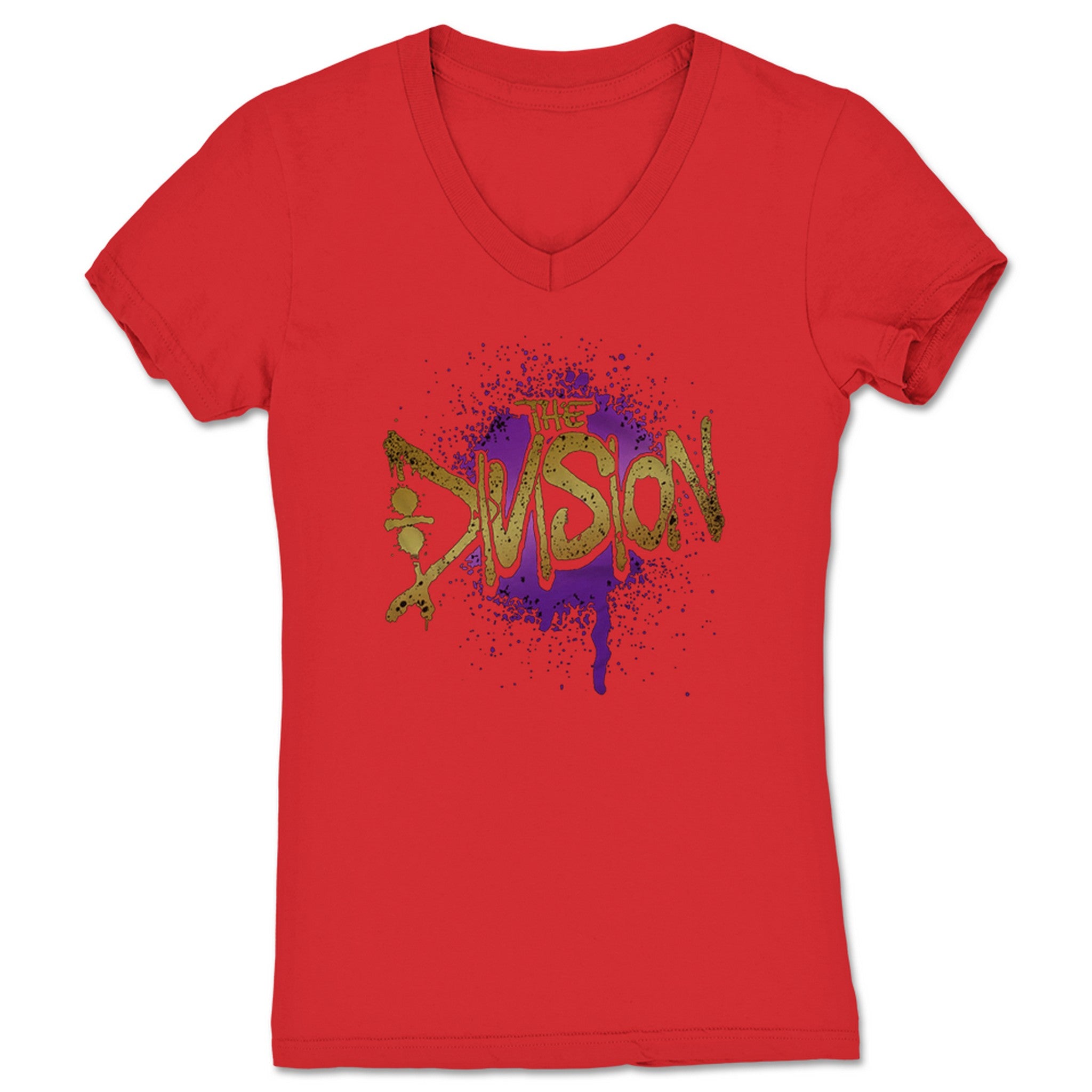The Division LLC C H A N G E Women's V-Neck Red