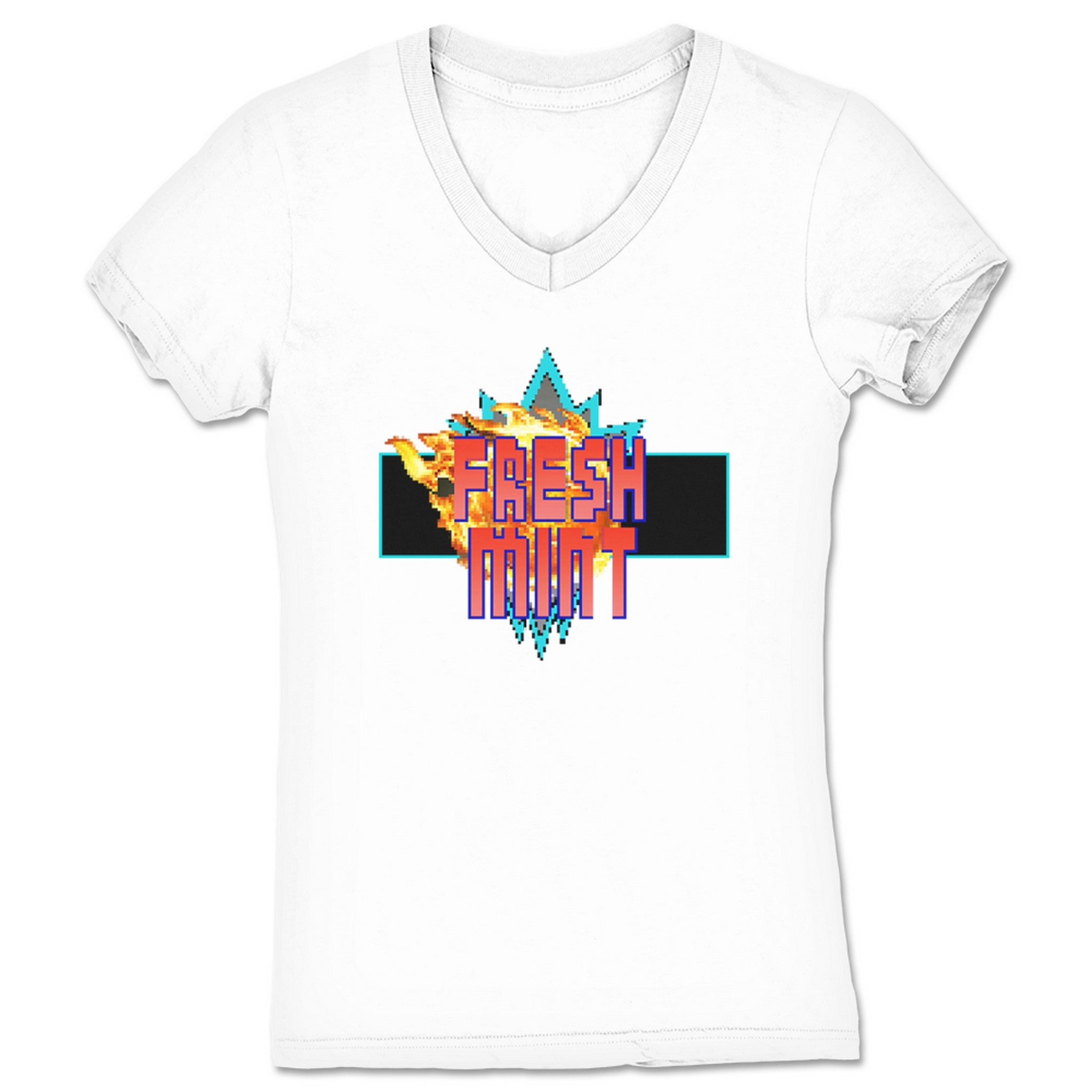 The Fresh Mint BOOMSHAKALAKA! Women's V-Neck White