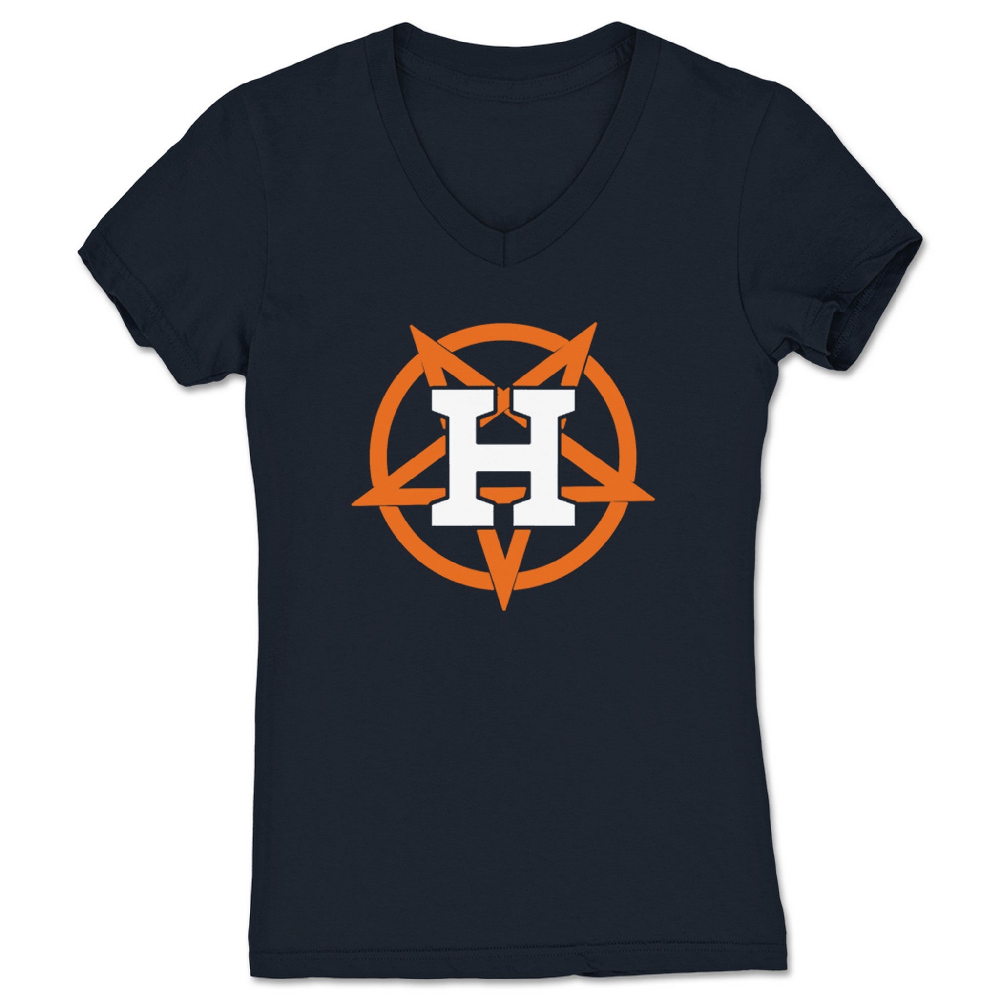 The Mosh Network Houston Mosh Astros Women's V-Neck Navy