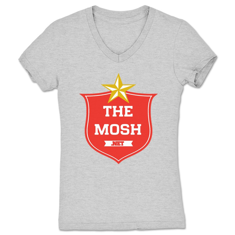 The Mosh Network Mosh Lone Star Women's V-Neck Heather Grey
