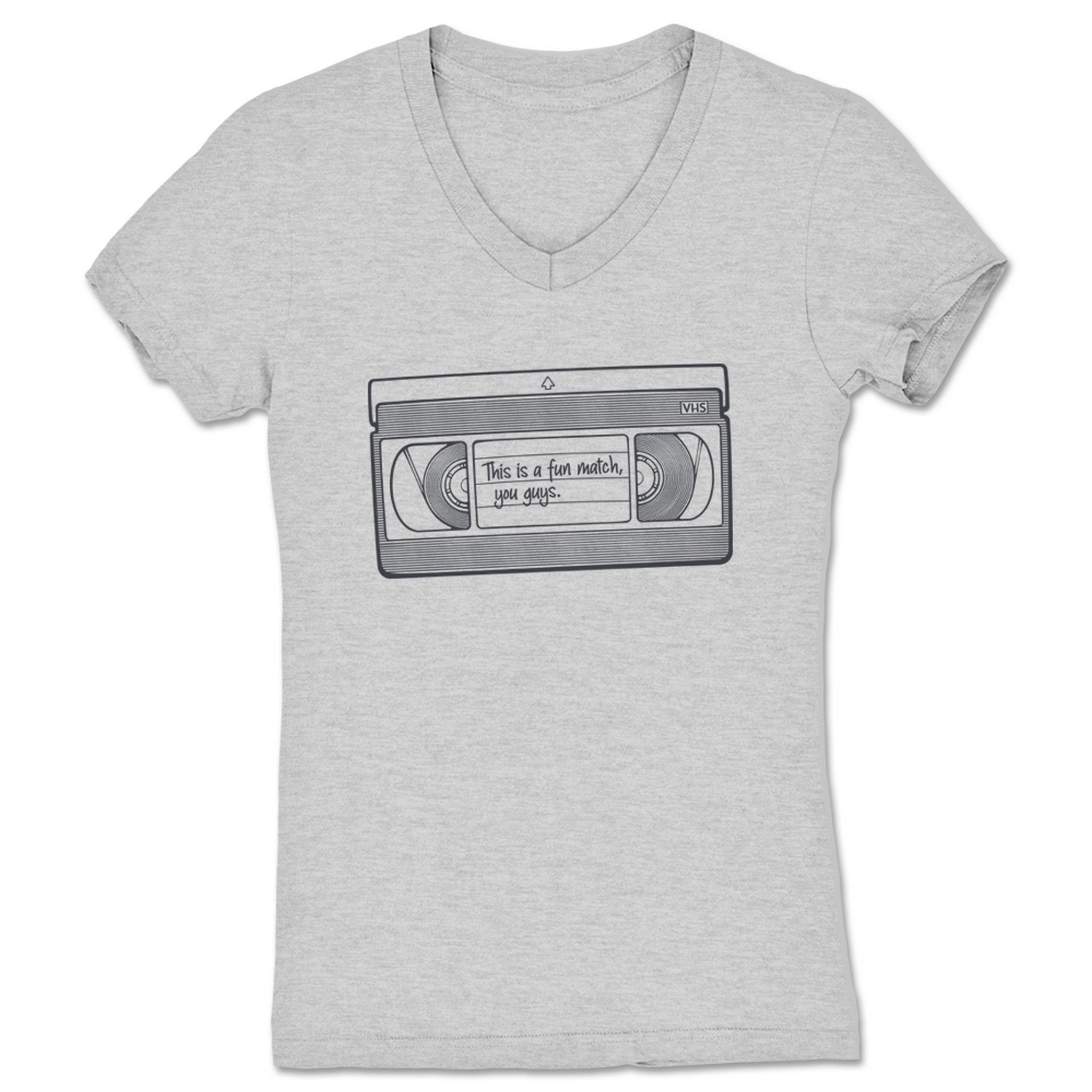 The Mr. Warren Hayes Show This Is a Fun Match, You Guys Women's V-Neck Heather Grey