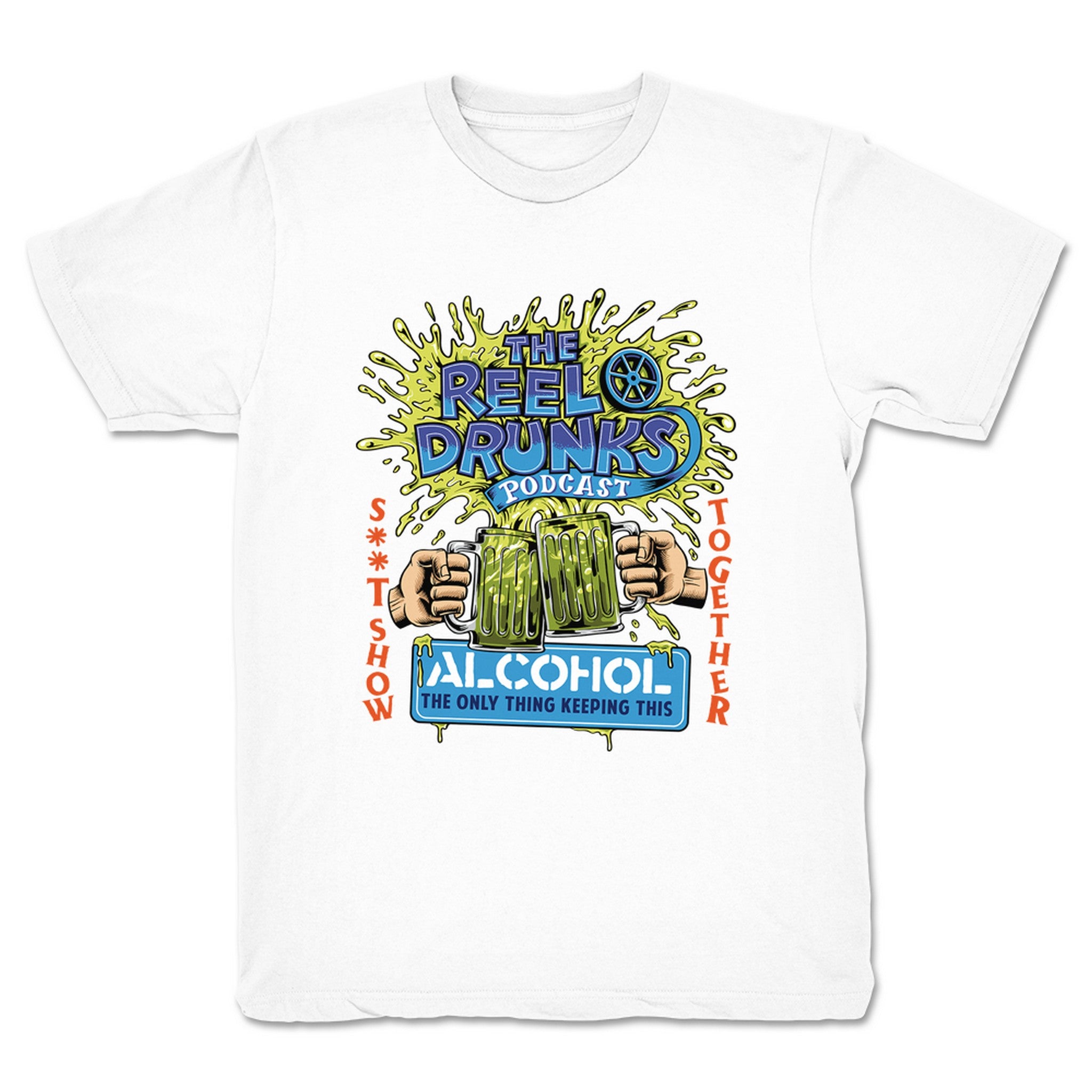 The Reel Drunks Alcohol Youth Tee White