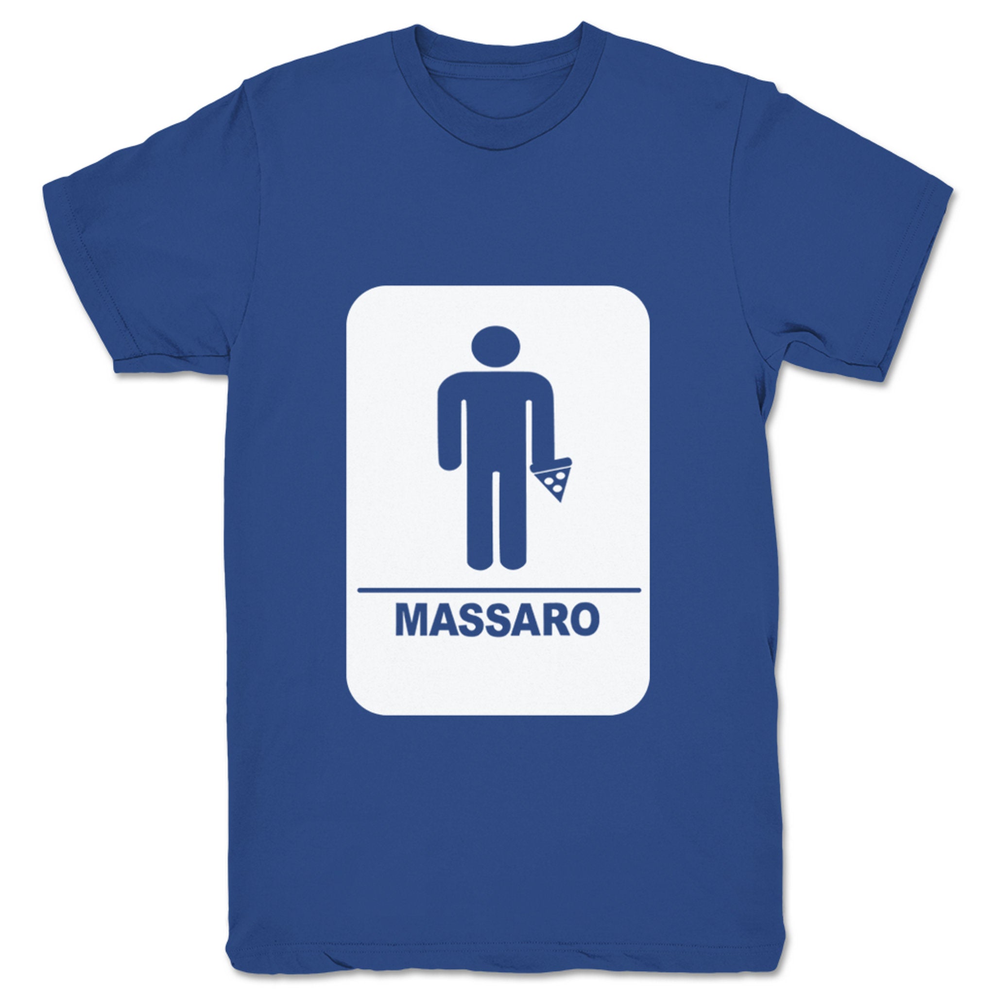 Vinnie Massaro Bathroom Unisex Tee Royal Blue