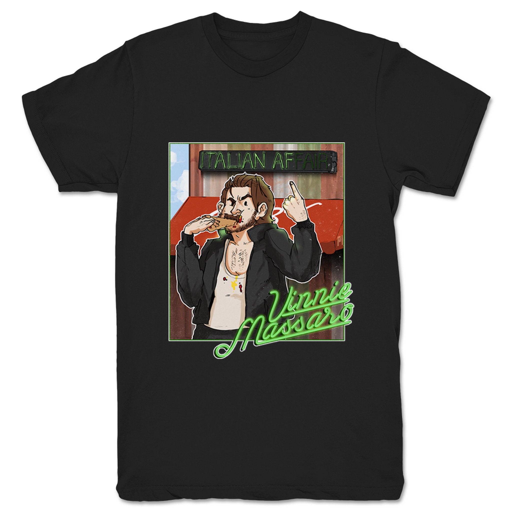 Vinnie Massaro Italian AF Unisex Tee Black