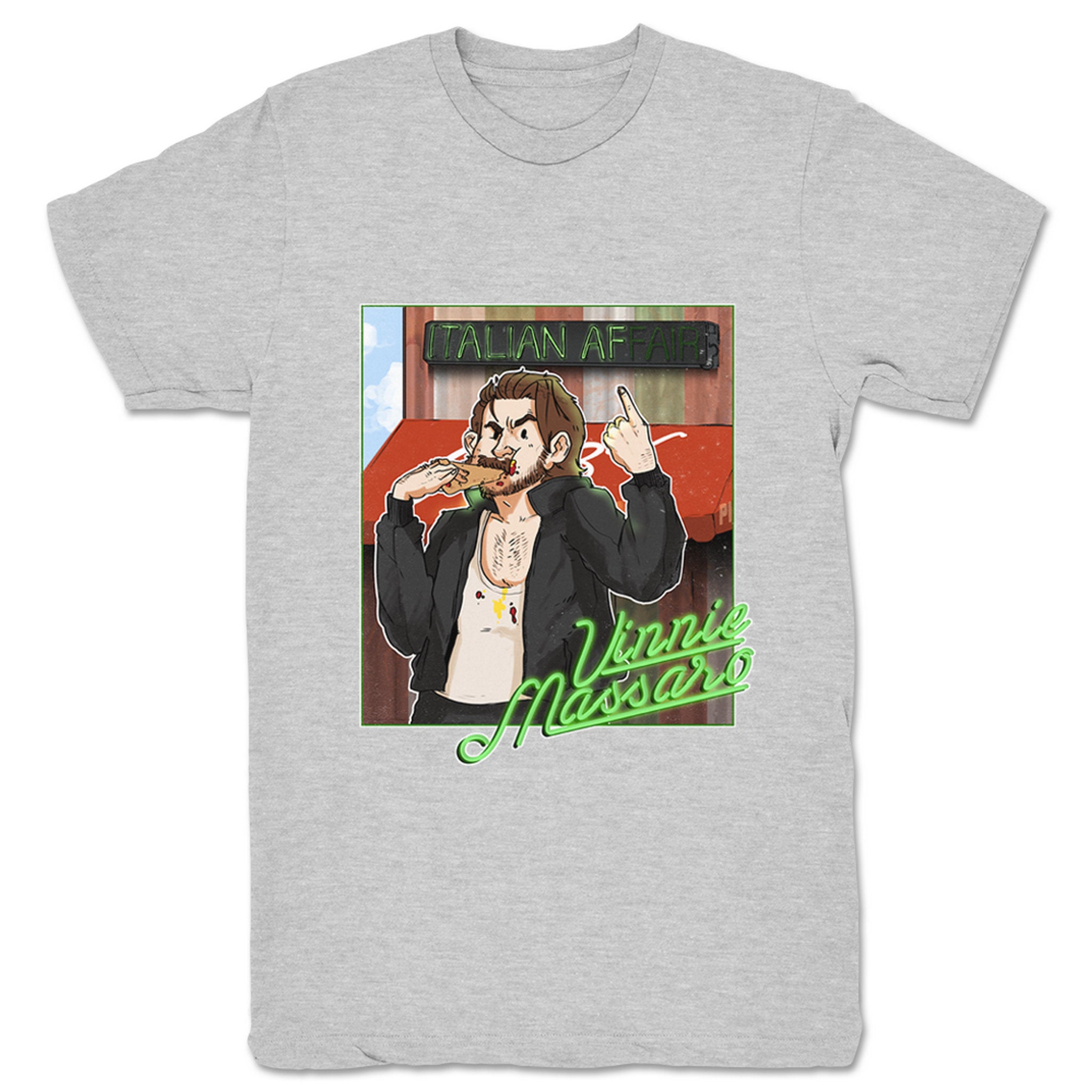 Vinnie Massaro Italian AF Unisex Tee Heather Grey