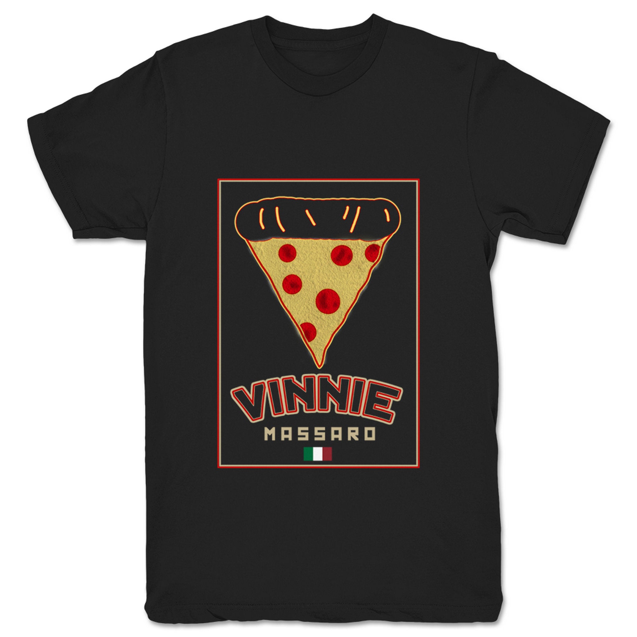 Vinnie Massaro Pizza Unisex Tee Black