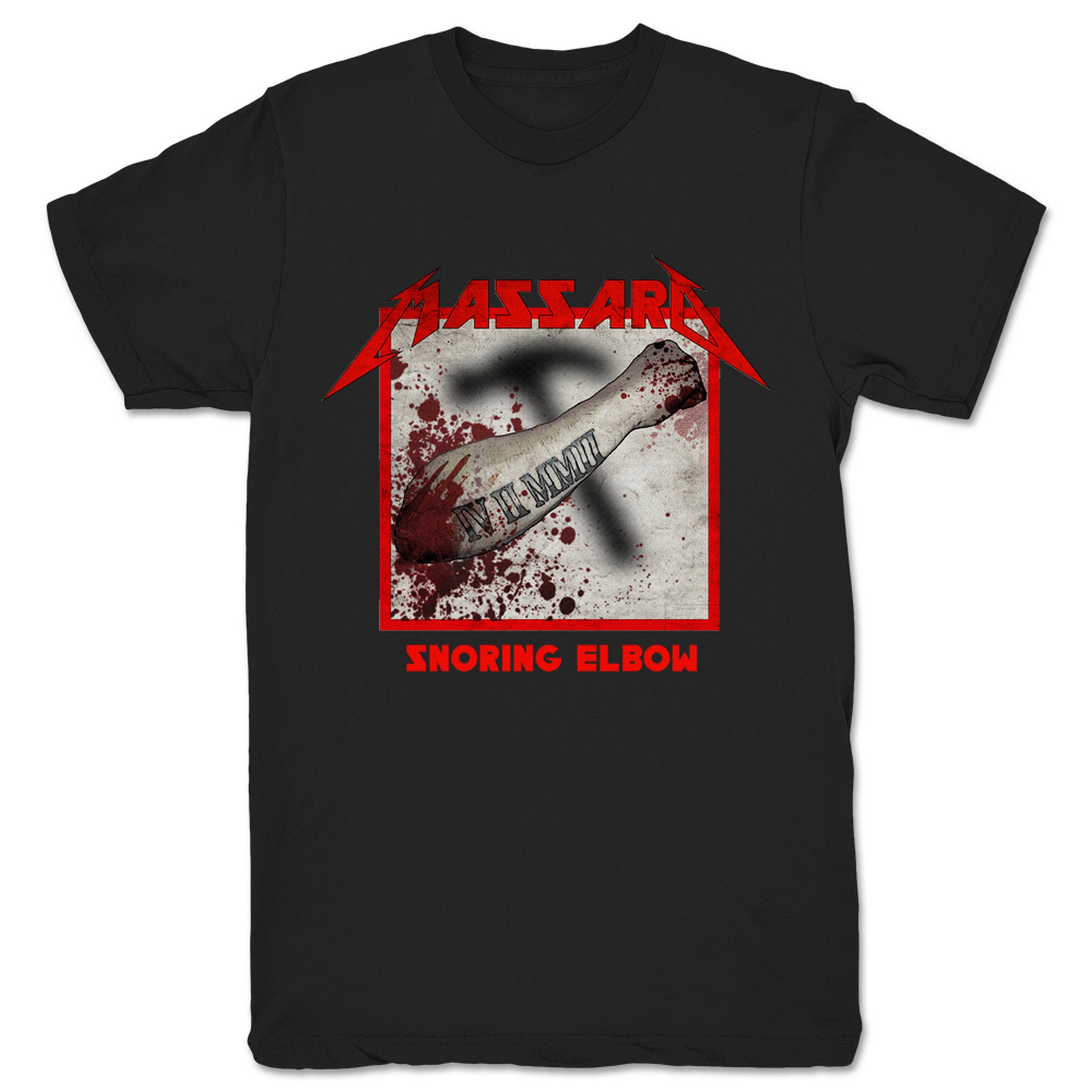 Vinnie Massaro Snoring Elbow Unisex Tee Black