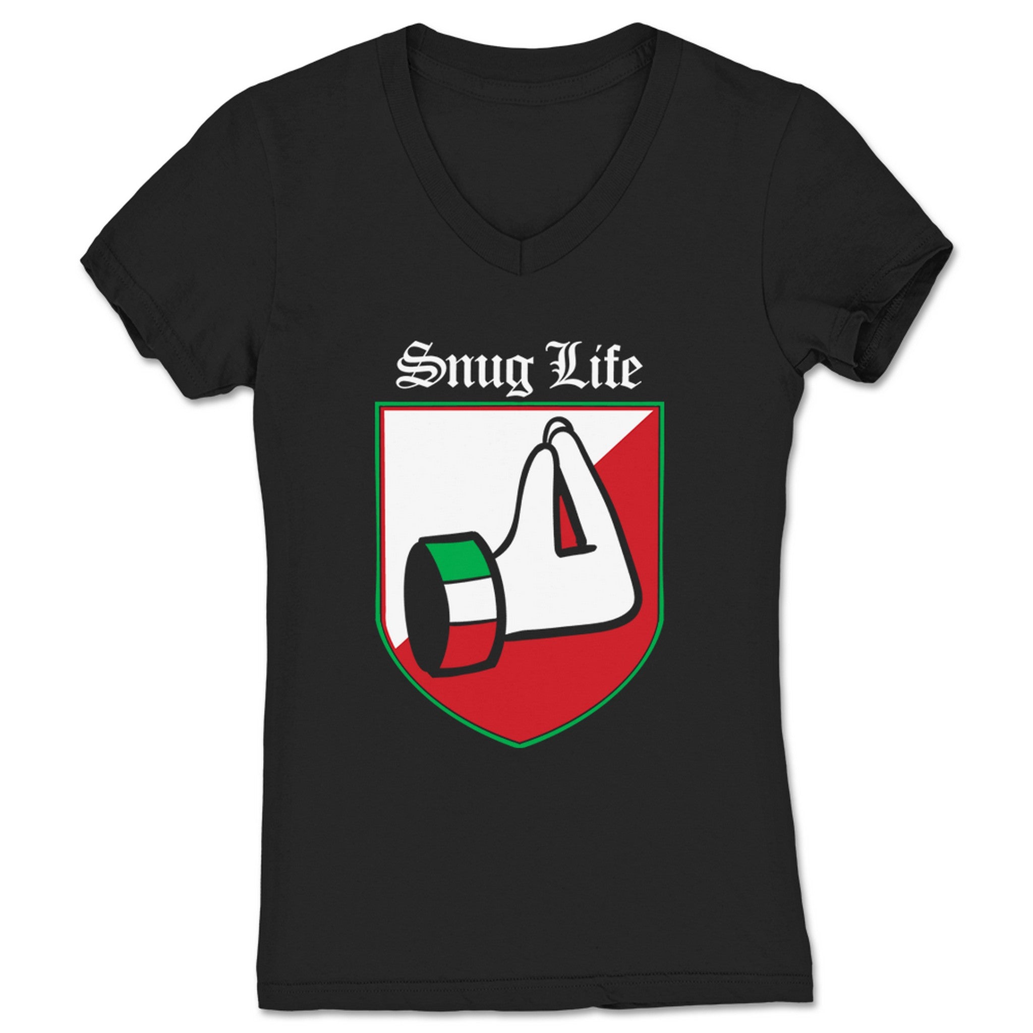 Vinnie Massaro Snug Life Women's V-Neck Black