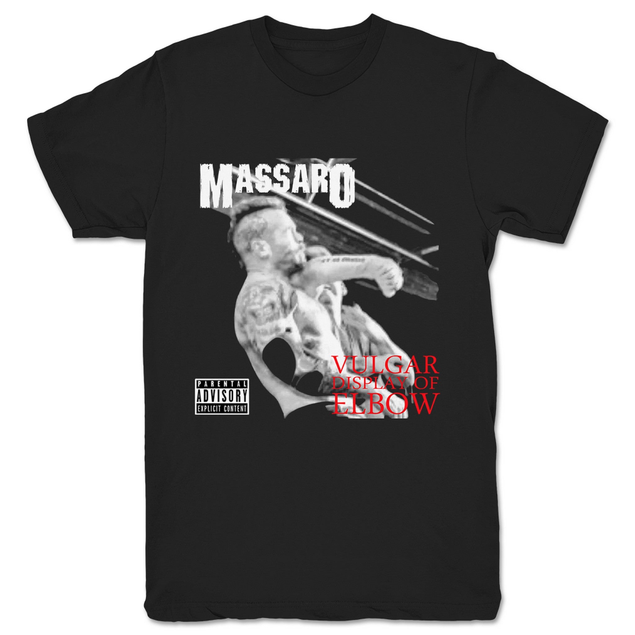 Vinnie Massaro Vulgar Display of Elbow Unisex Tee Black