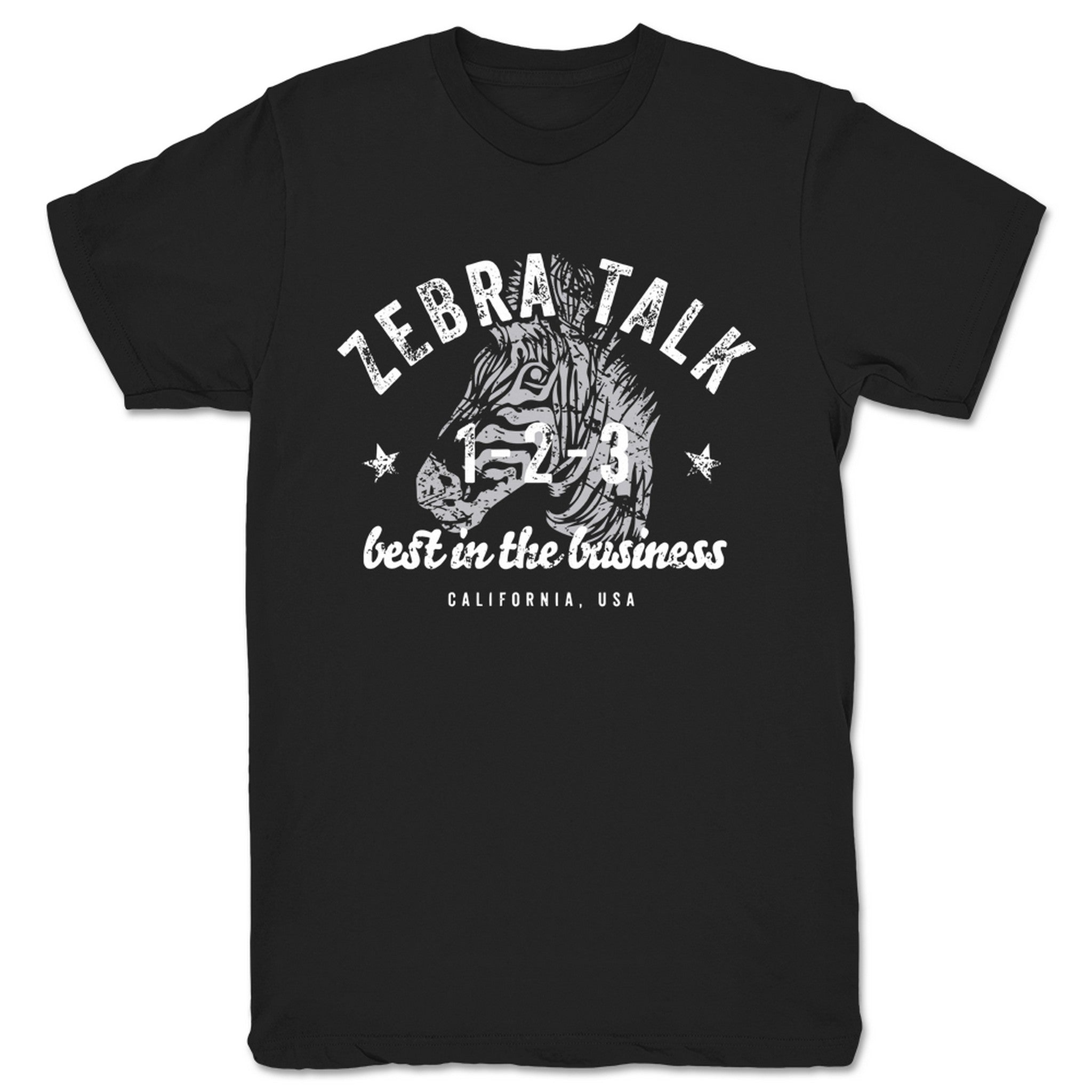 Zebra Talk Best in the Business Unisex Tee Black