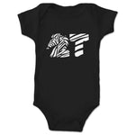 Zebra Talk  Infant Onesie Black