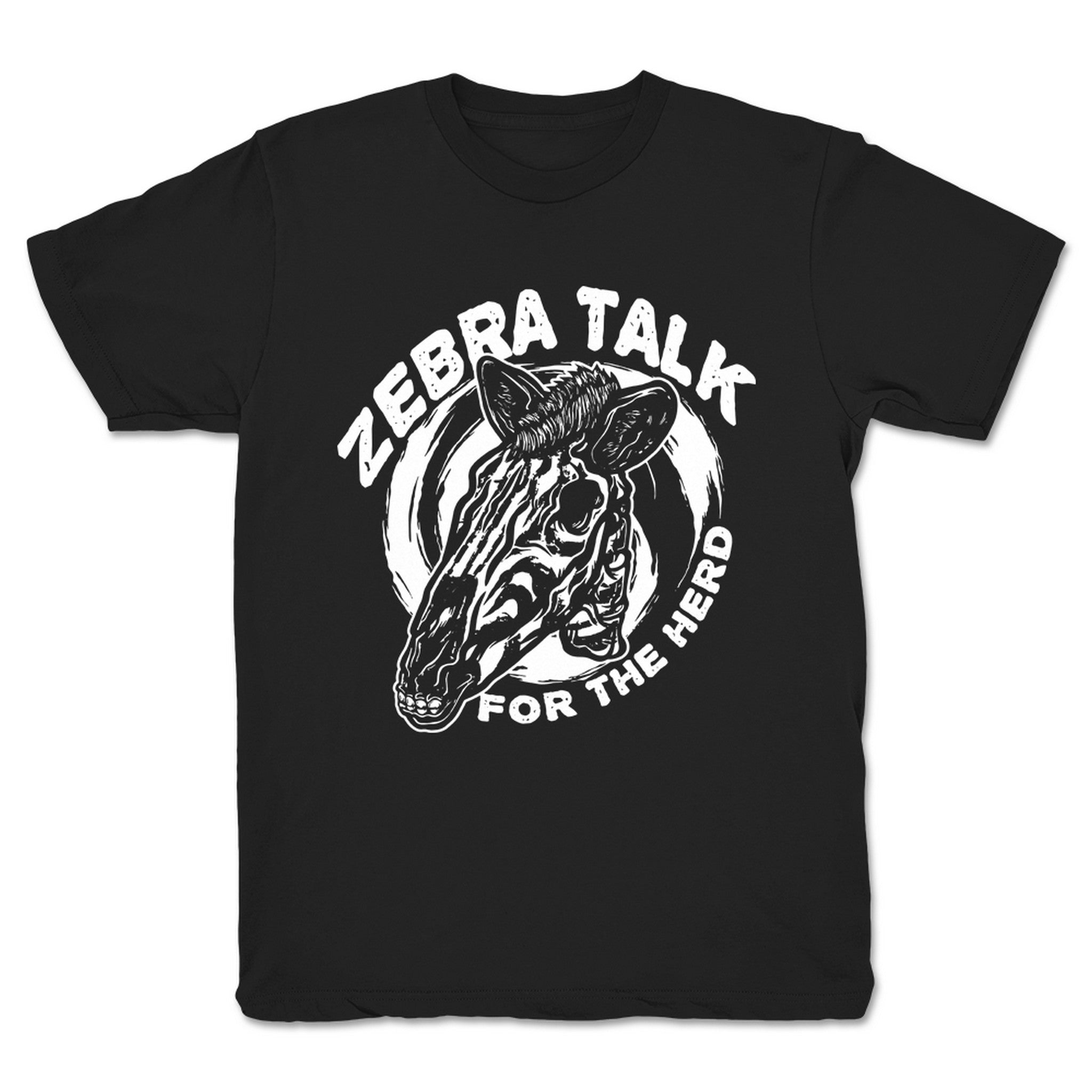 Zebra Talk Zebra Skull Youth Tee Black