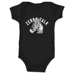 Zebra Talk  Infant Onesie Black